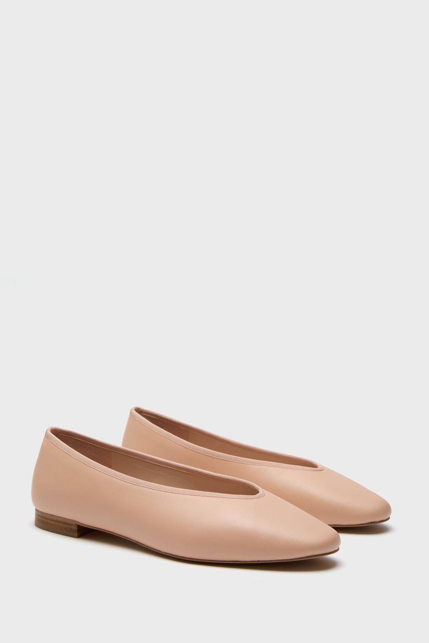 Ballet Pink Leather Nina Flats-Get Girly