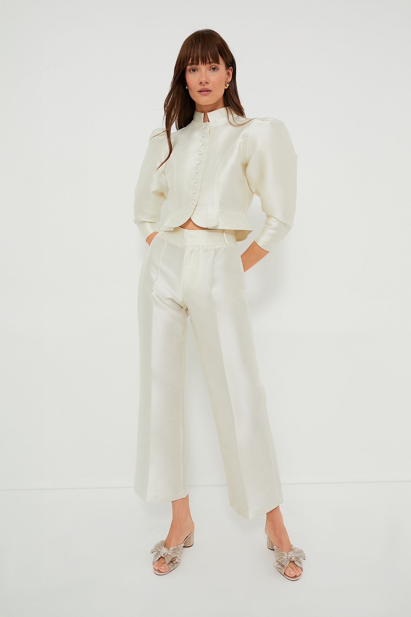 White Yoshitomo Smart Pants-Get Girly