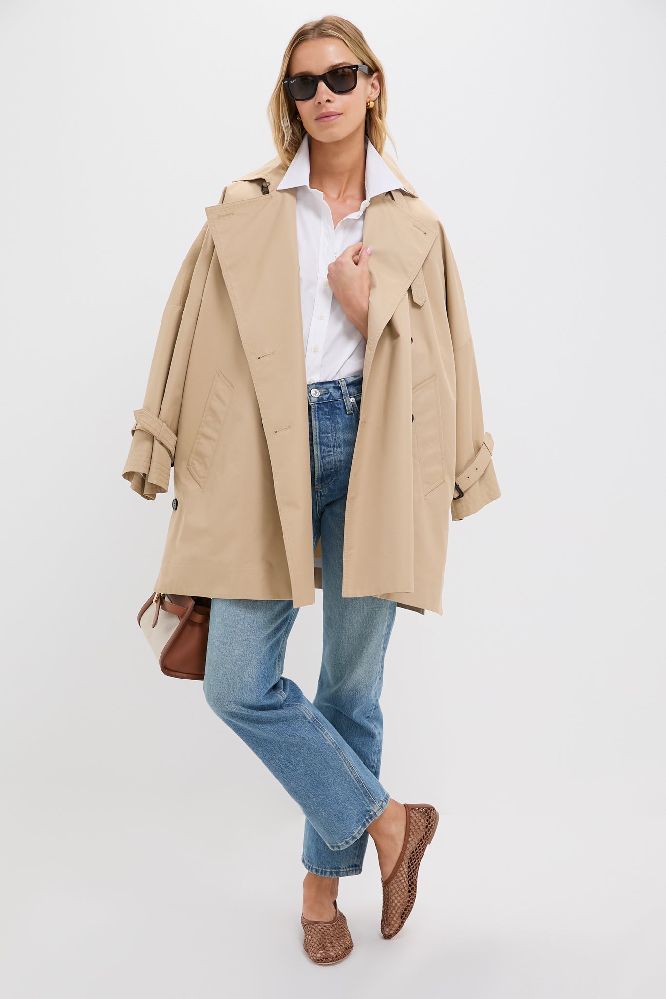 White Poplin Boyfriend Shirt-Get Girly