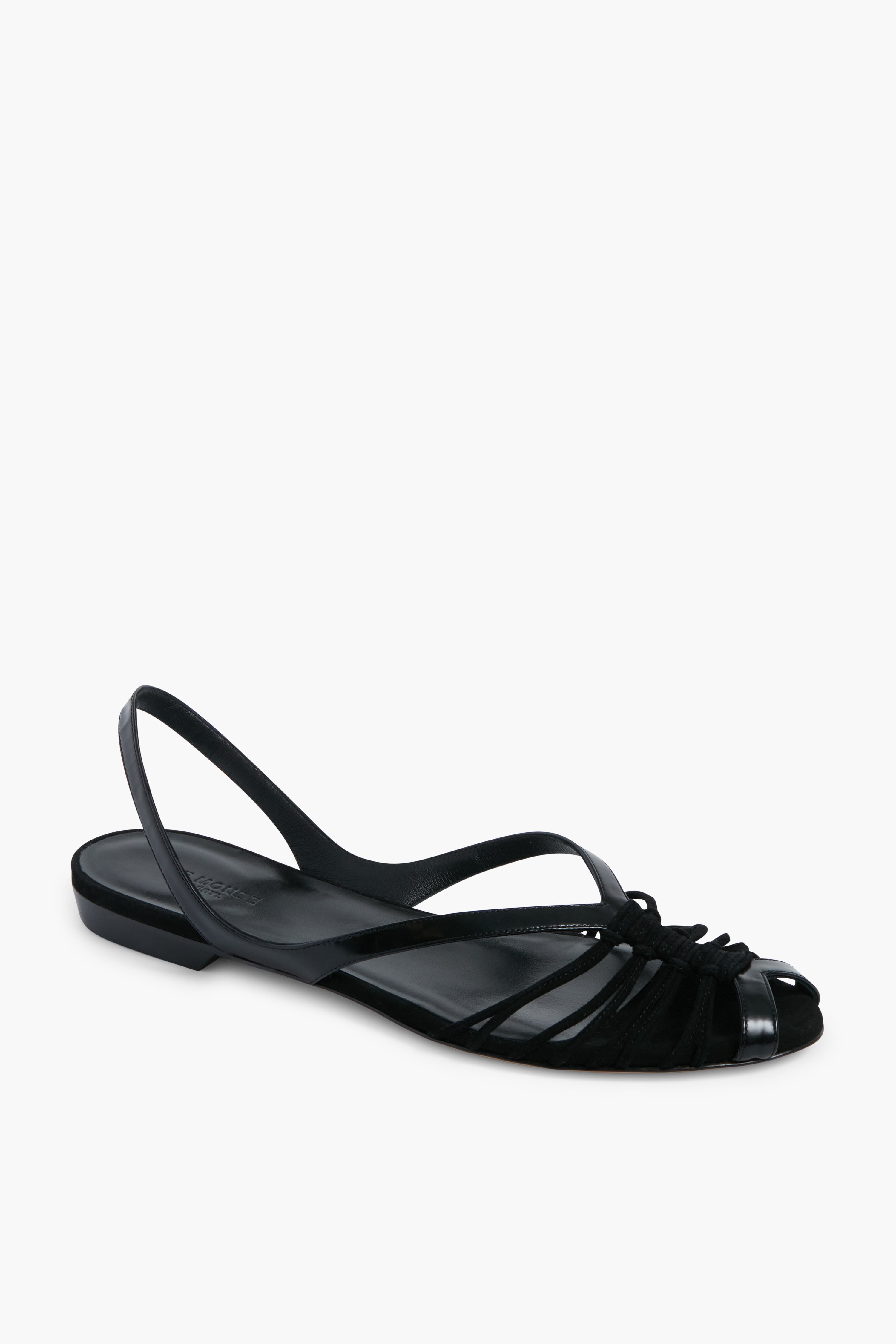 Black Cage Sandals-Get Girly