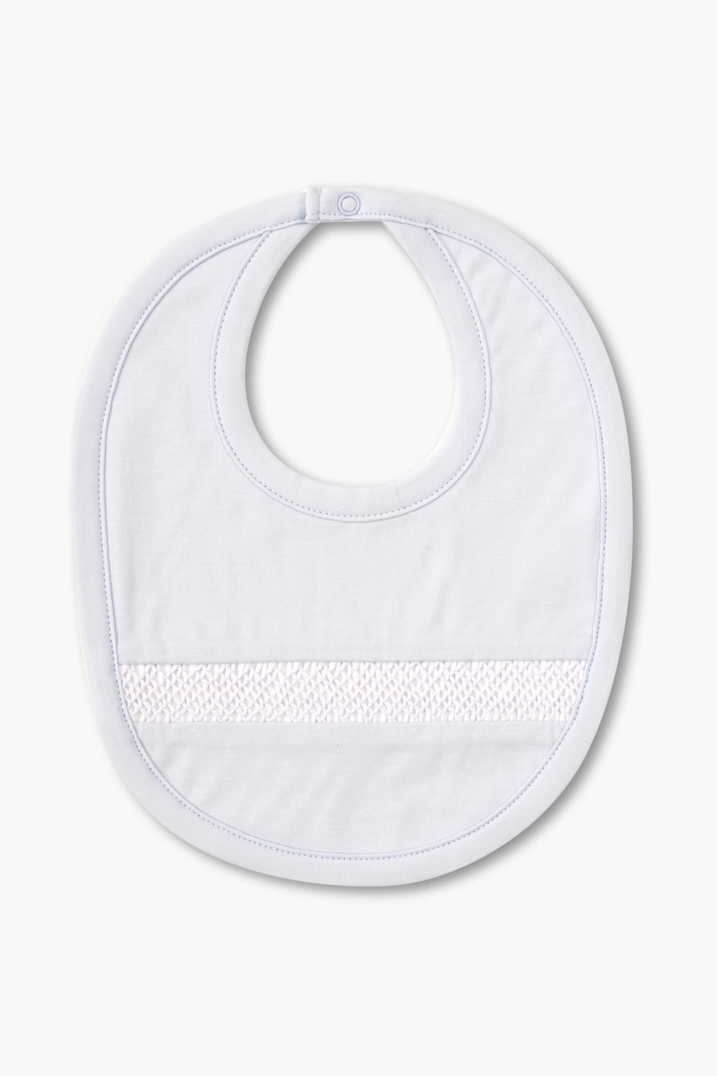 Blue Hand Smocked Bib-Get Girly