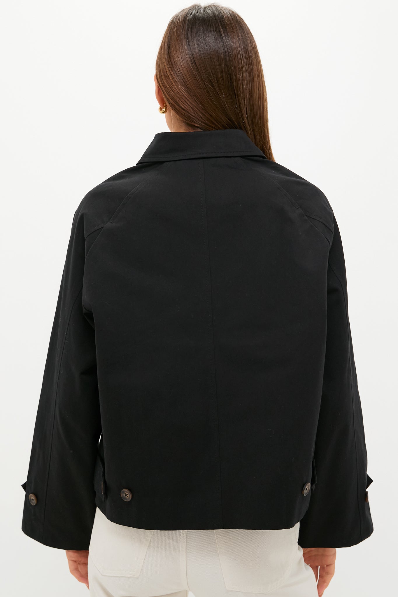 Black Drew Short Trench Coat-Get Girly