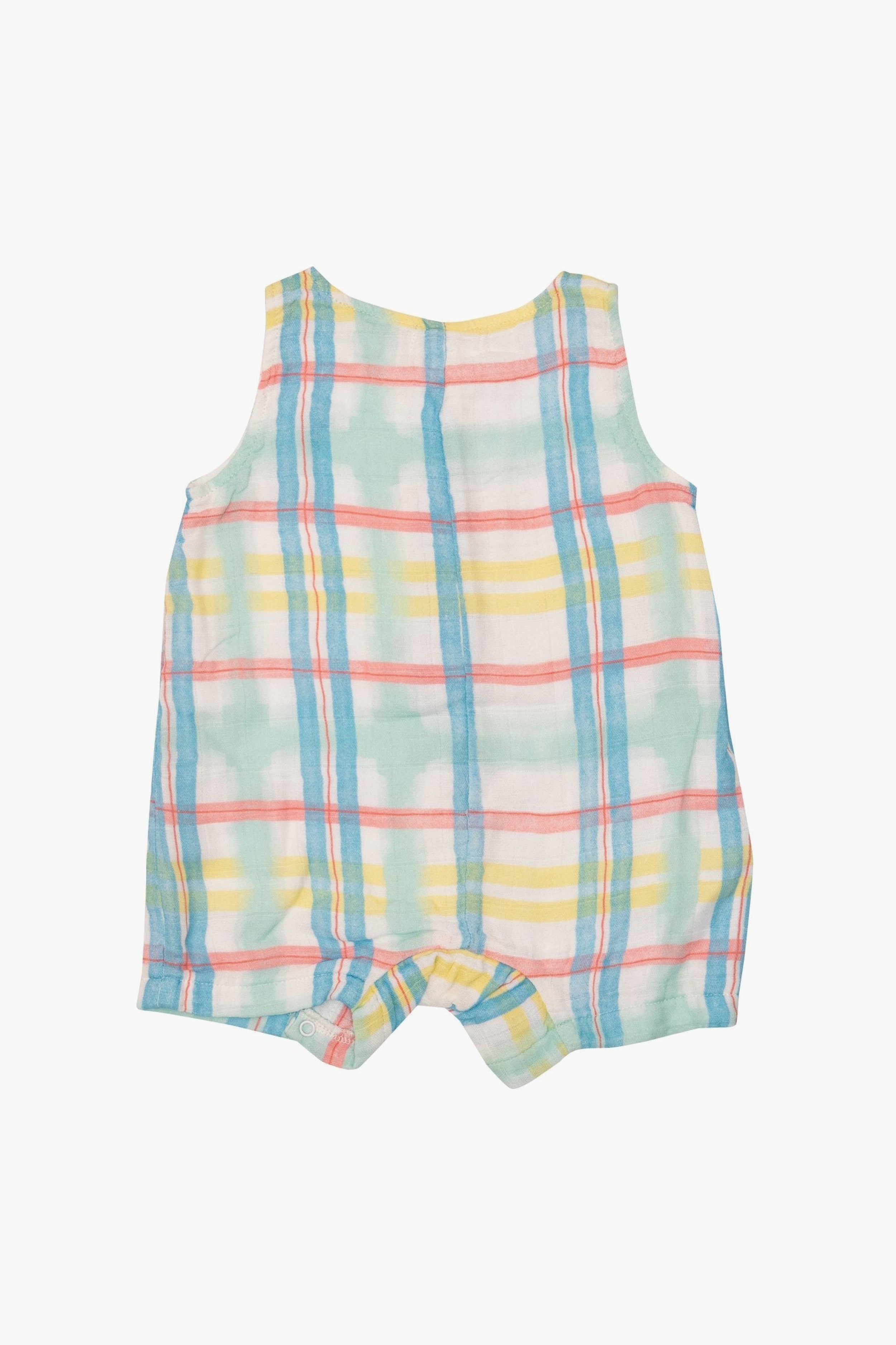 Beach Plaid Shortie Romper-Get Girly