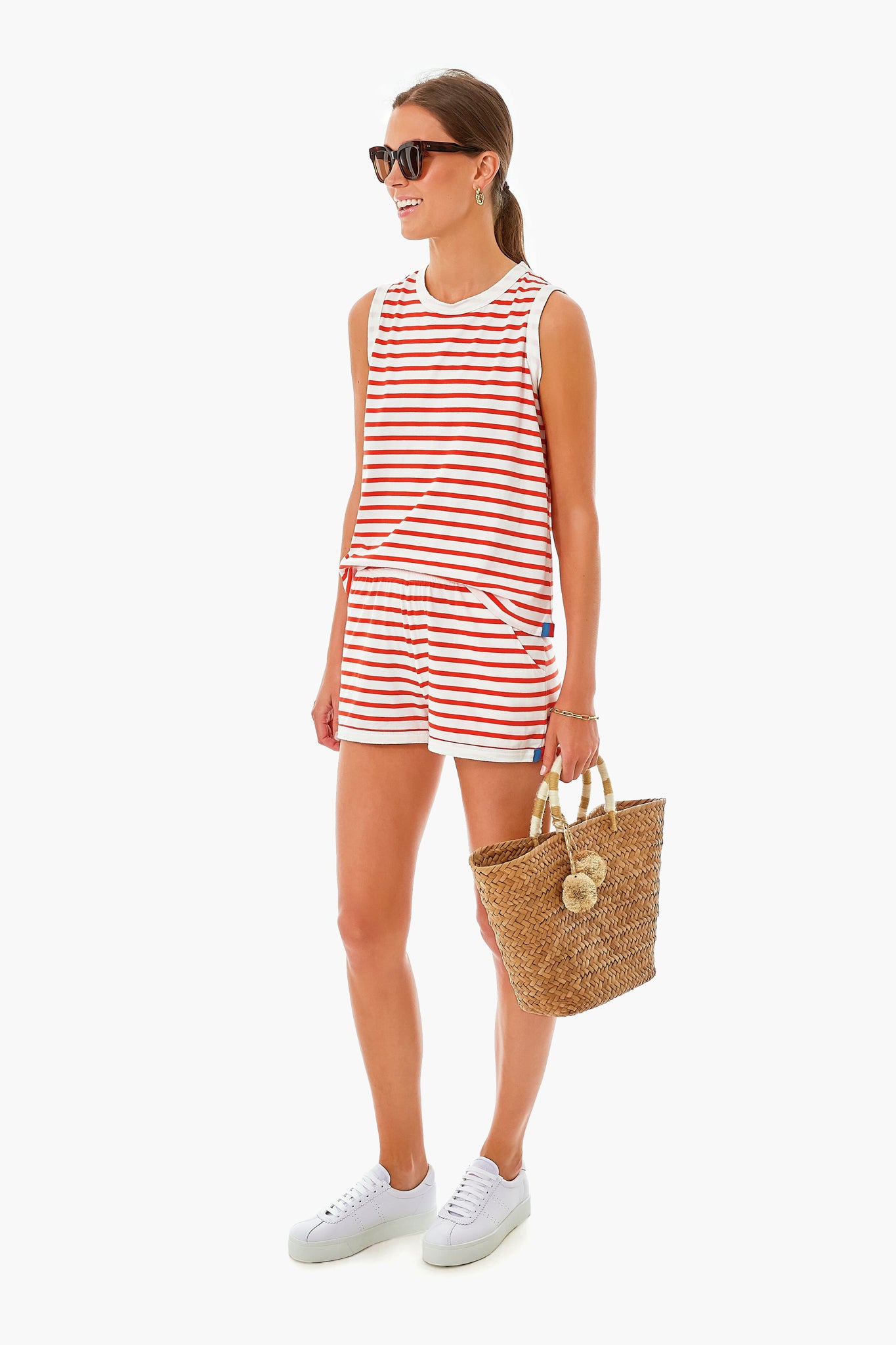 The White and Poppy Tank-Get Girly