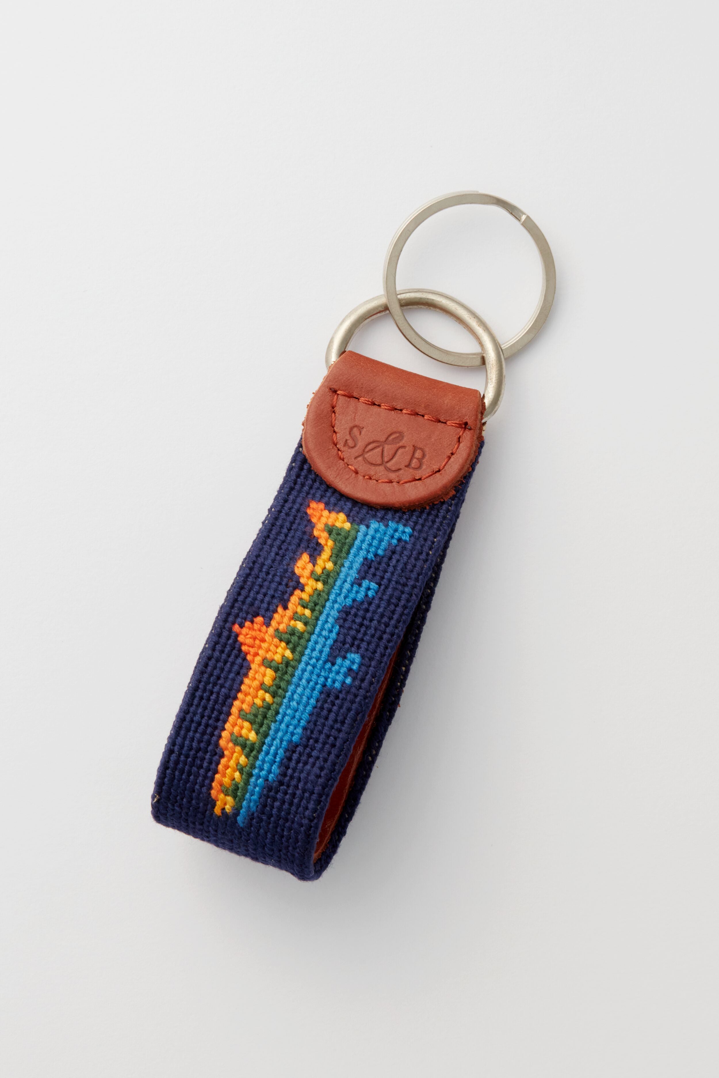 Lake Trout Needlepoint Key Fob-Get Girly