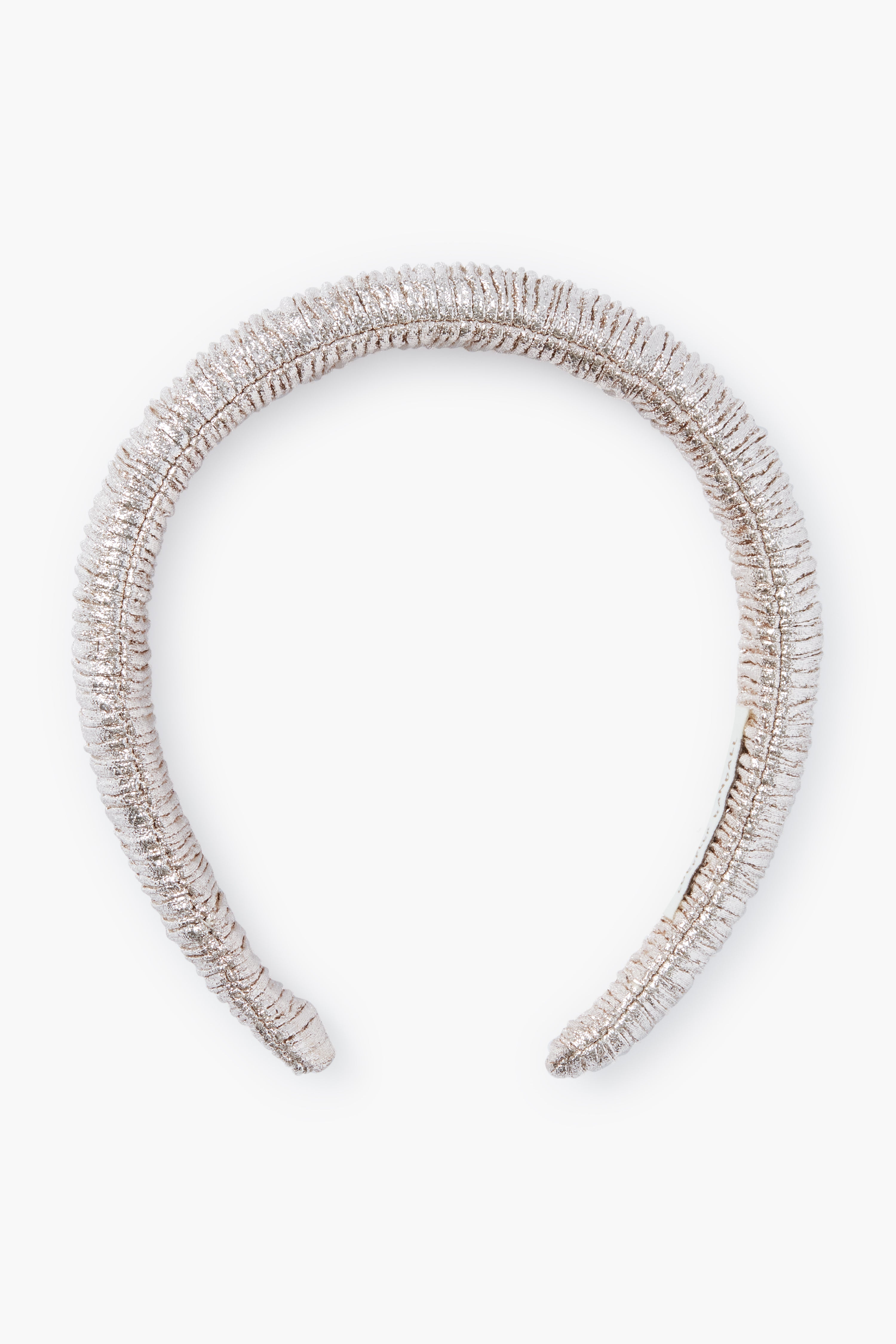 Champagne Shimmer Lame Marina Puffy Headband-Get Girly