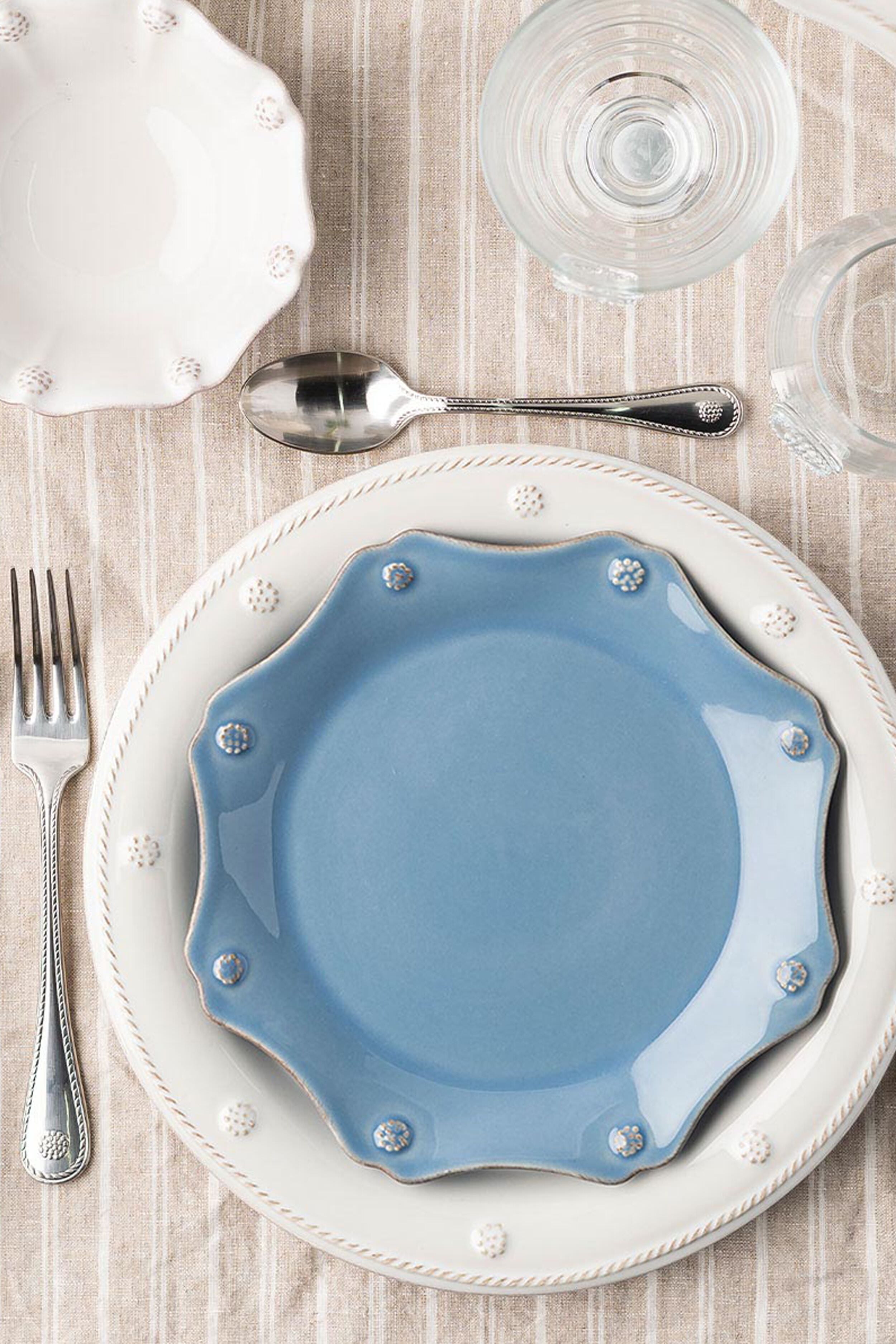 Chambray Berry & Thread Scalloped Dessert/Salad Plate-Get Girly