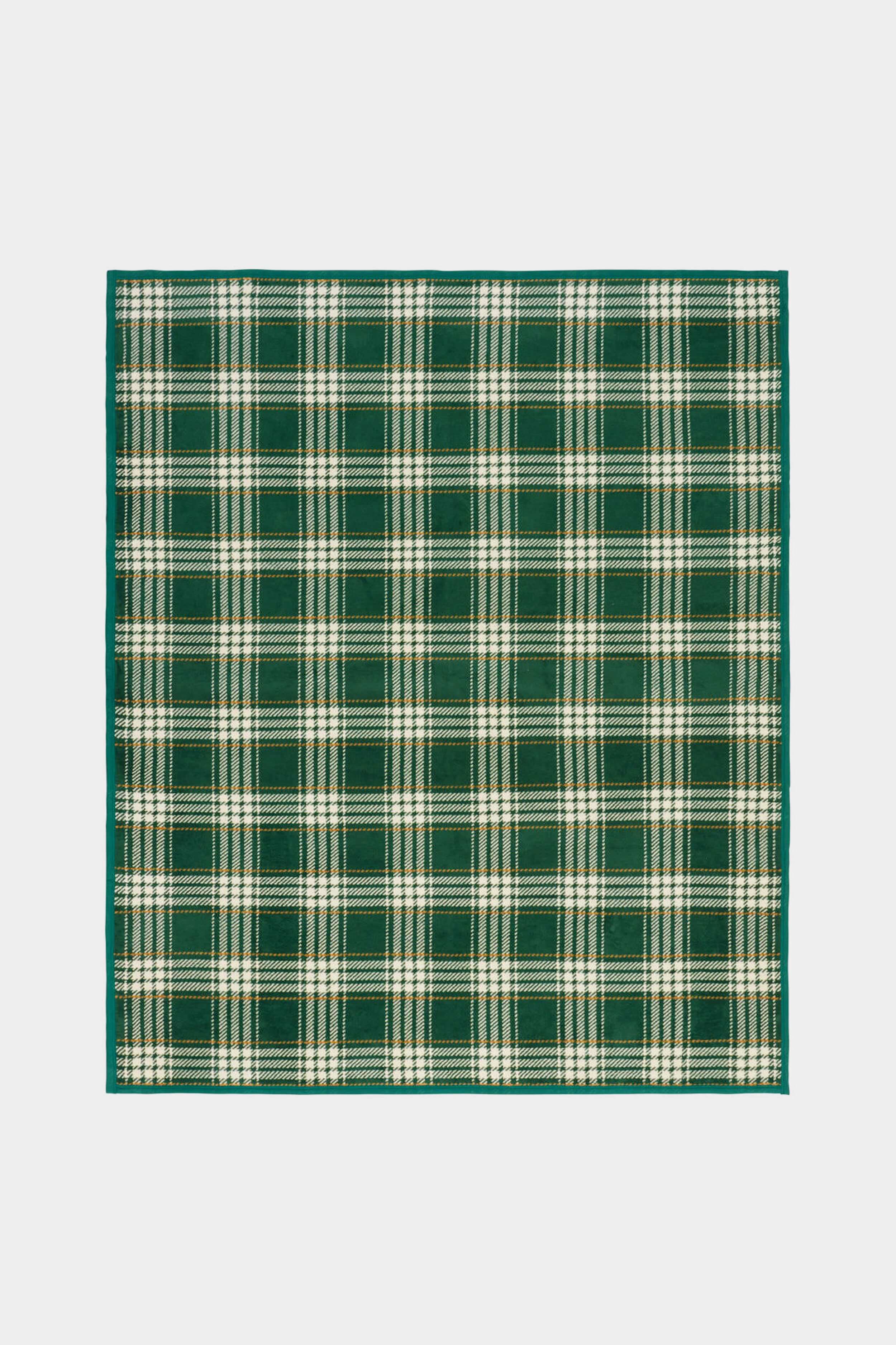 Autumn Plaid Evergreen Blanket-Get Girly