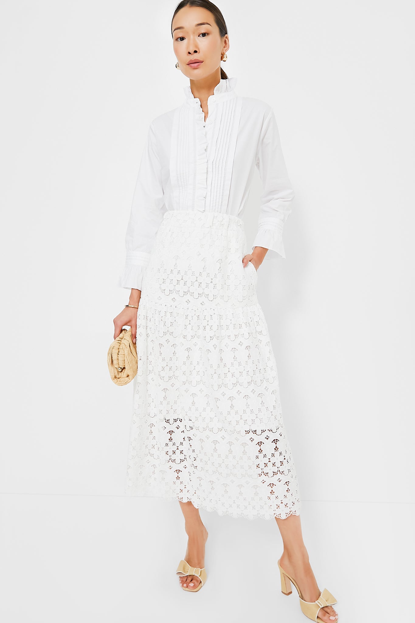 White Phoebe Blouse-Get Girly