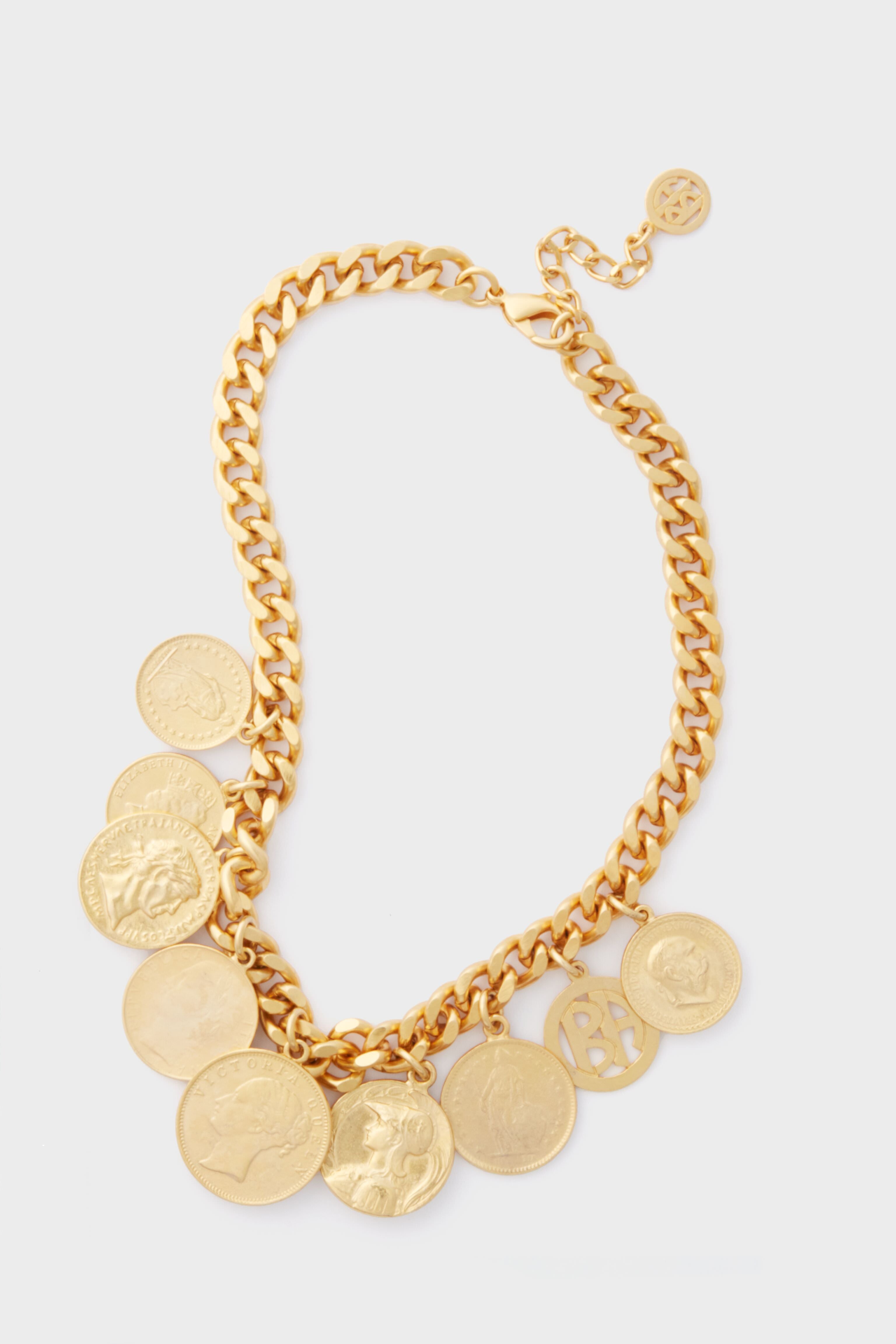 24K Gold Plated Coin Necklace-Get Girly