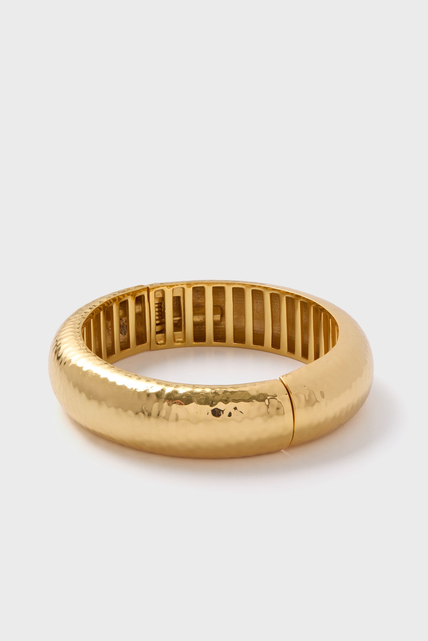 Yellow Gold Domed Bangle Small-Get Girly