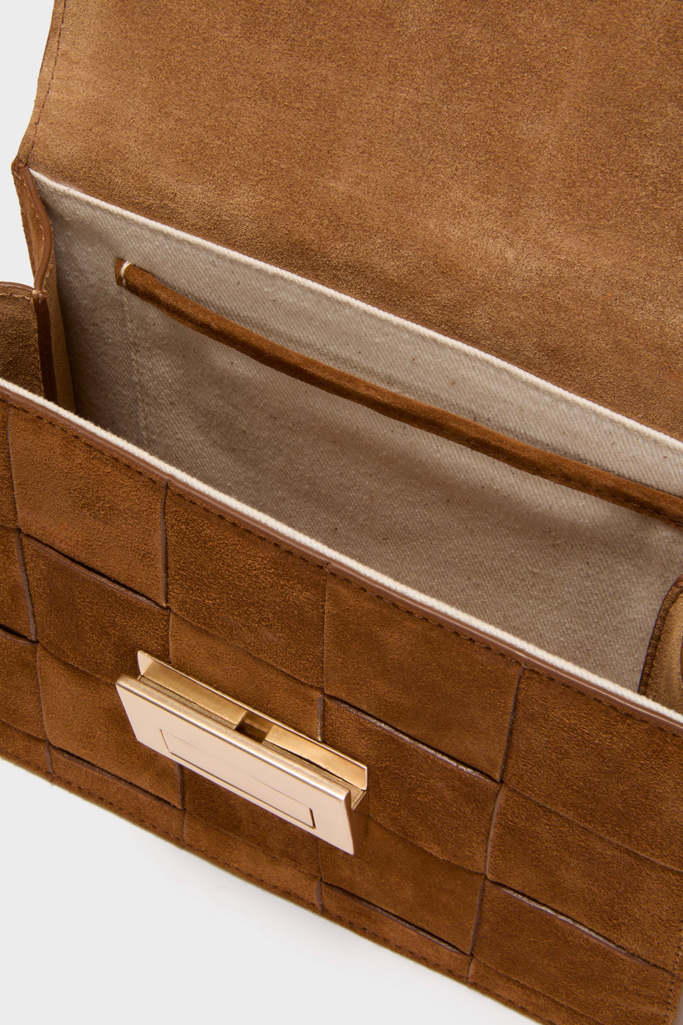 Woven Cacao Suede Delphine Crossbody Bag-Get Girly