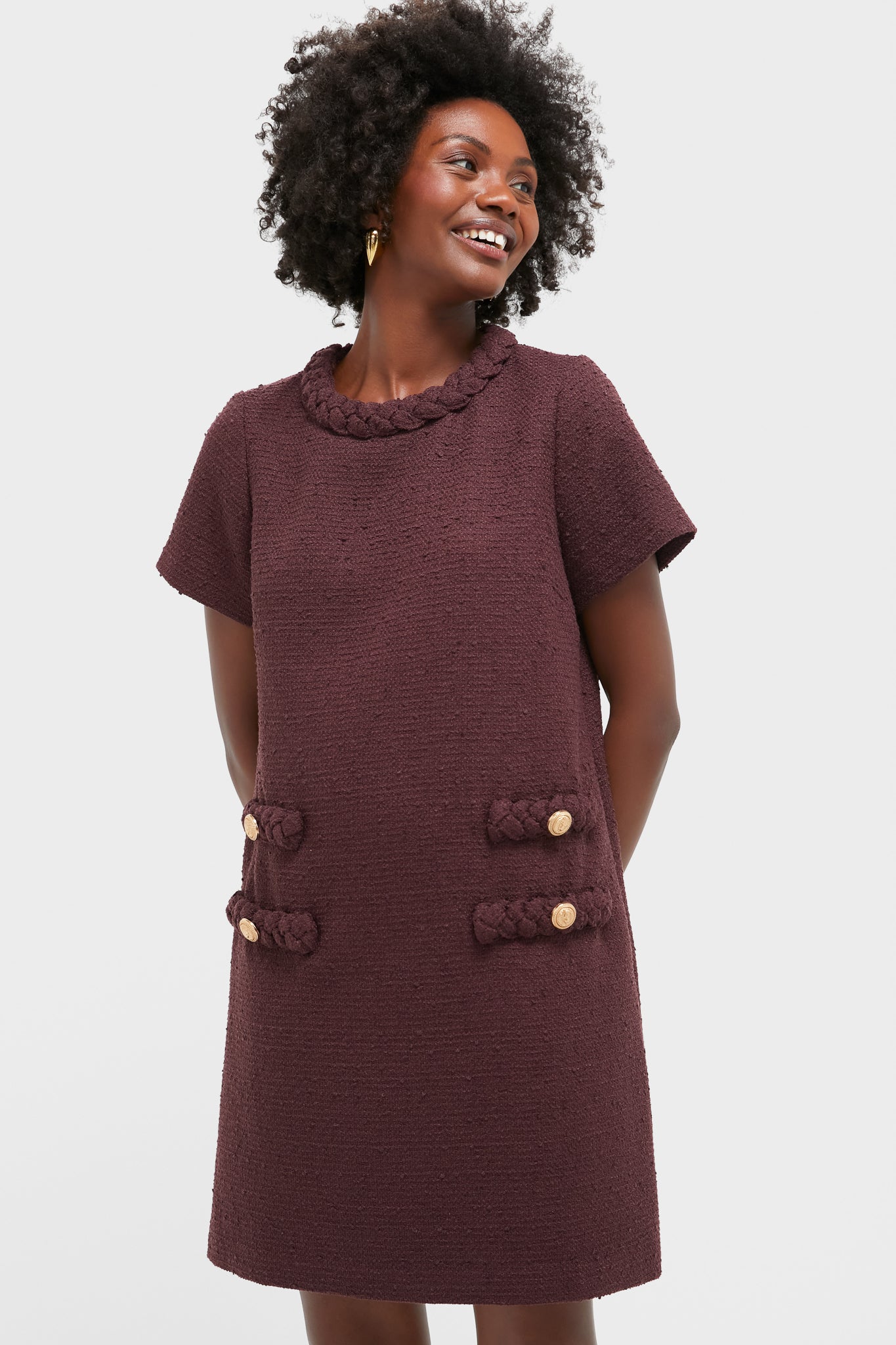 Winetasting Tweed Jackie Dress-Get Girly