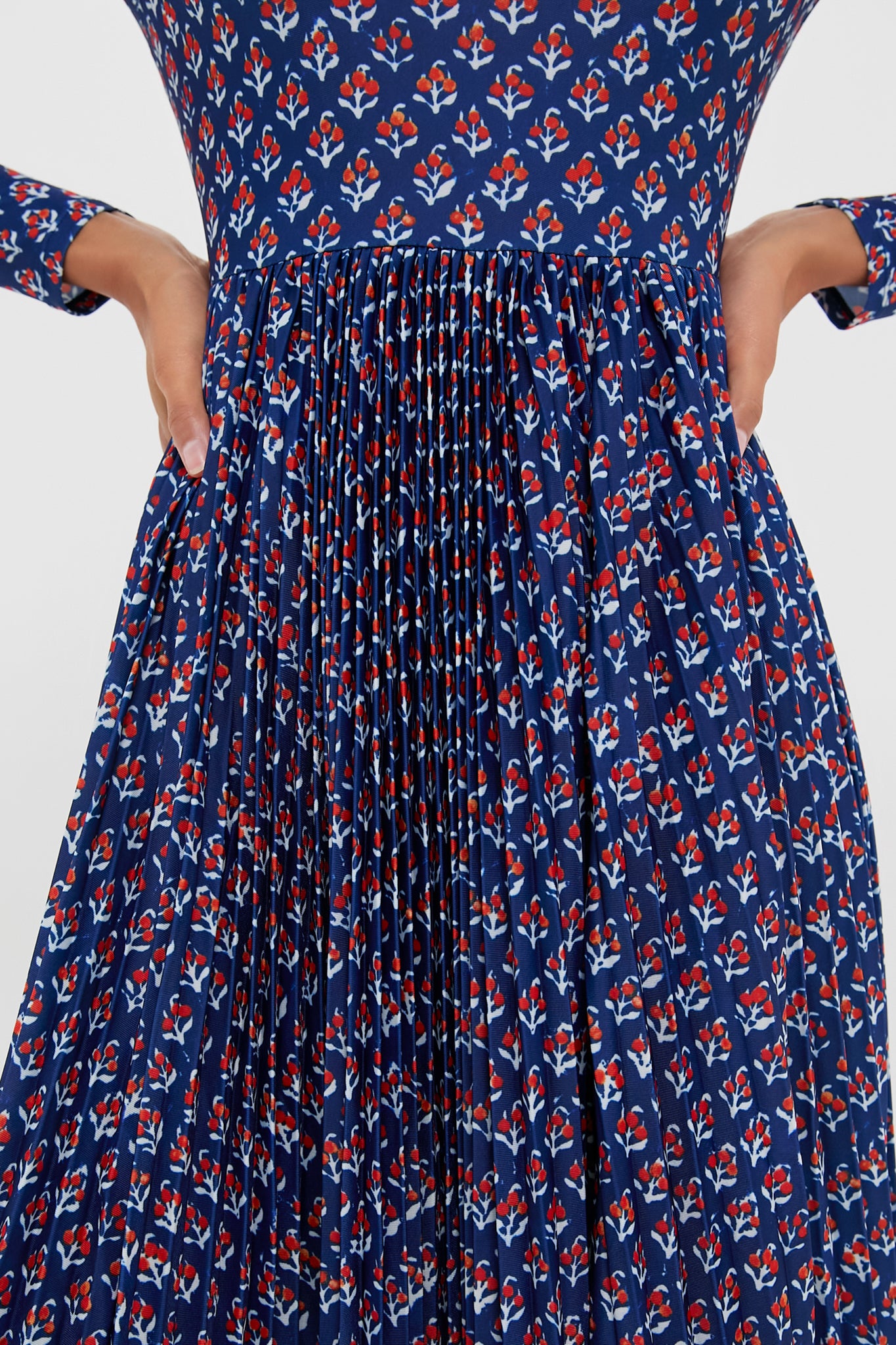 Autumn Fleur Navy Sabine Dress-Get Girly