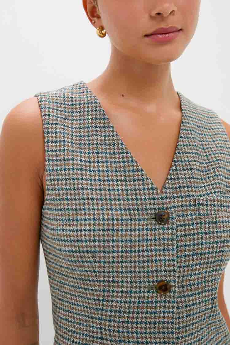 Gun Club Check Form Maxi Dress-Get Girly