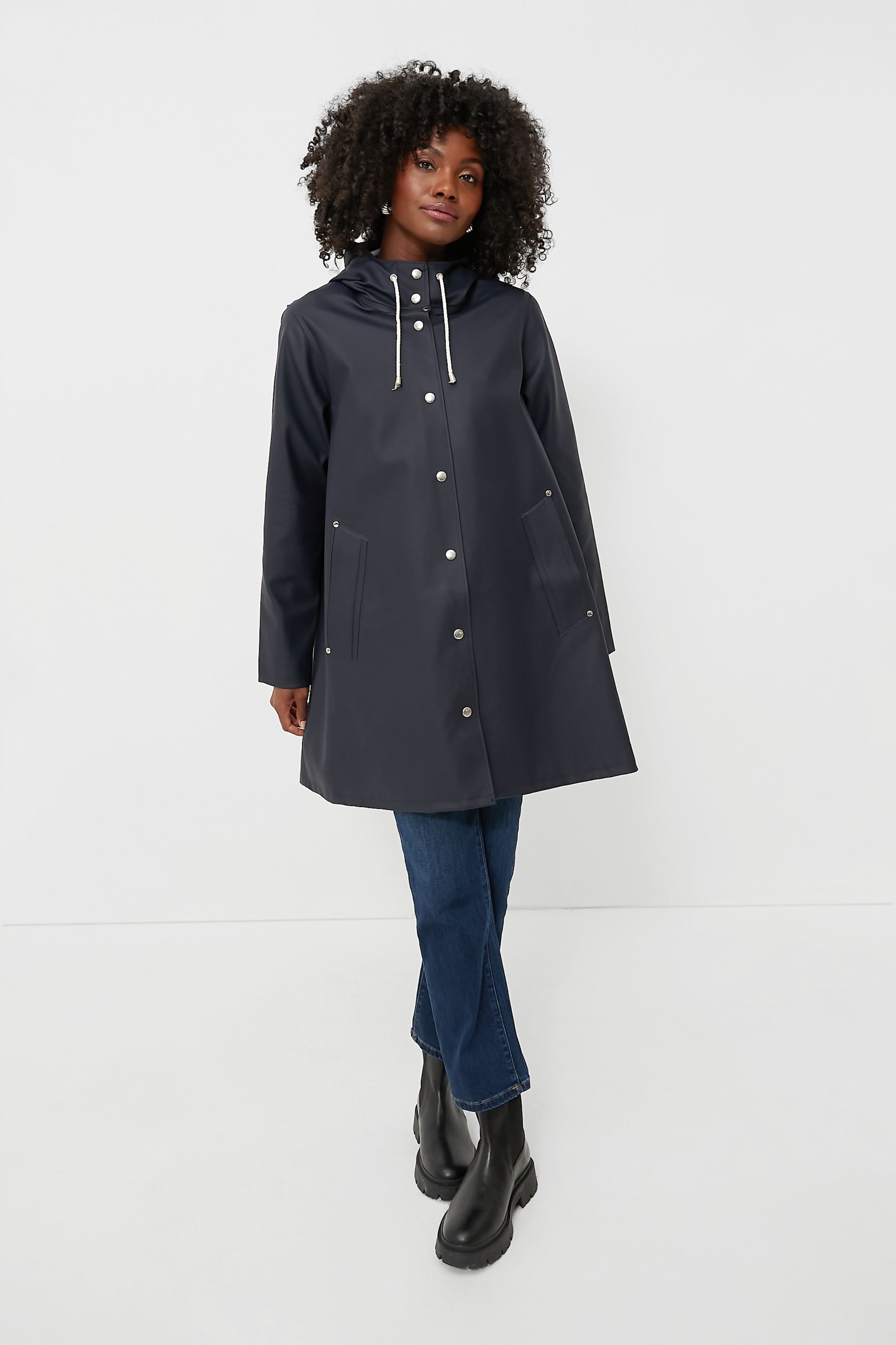 Navy Mosebacke Raincoat-Get Girly