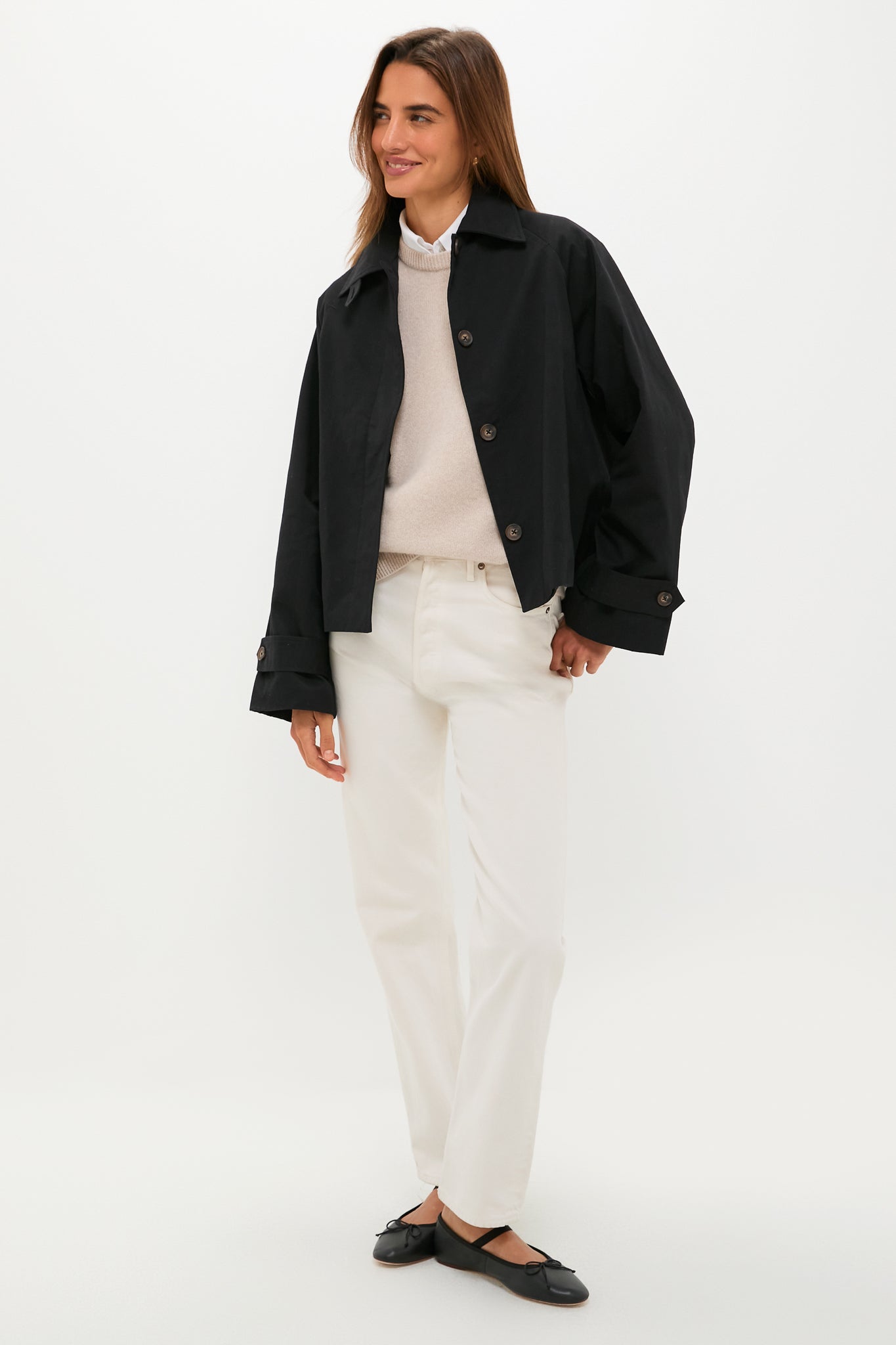 Black Drew Short Trench Coat-Get Girly