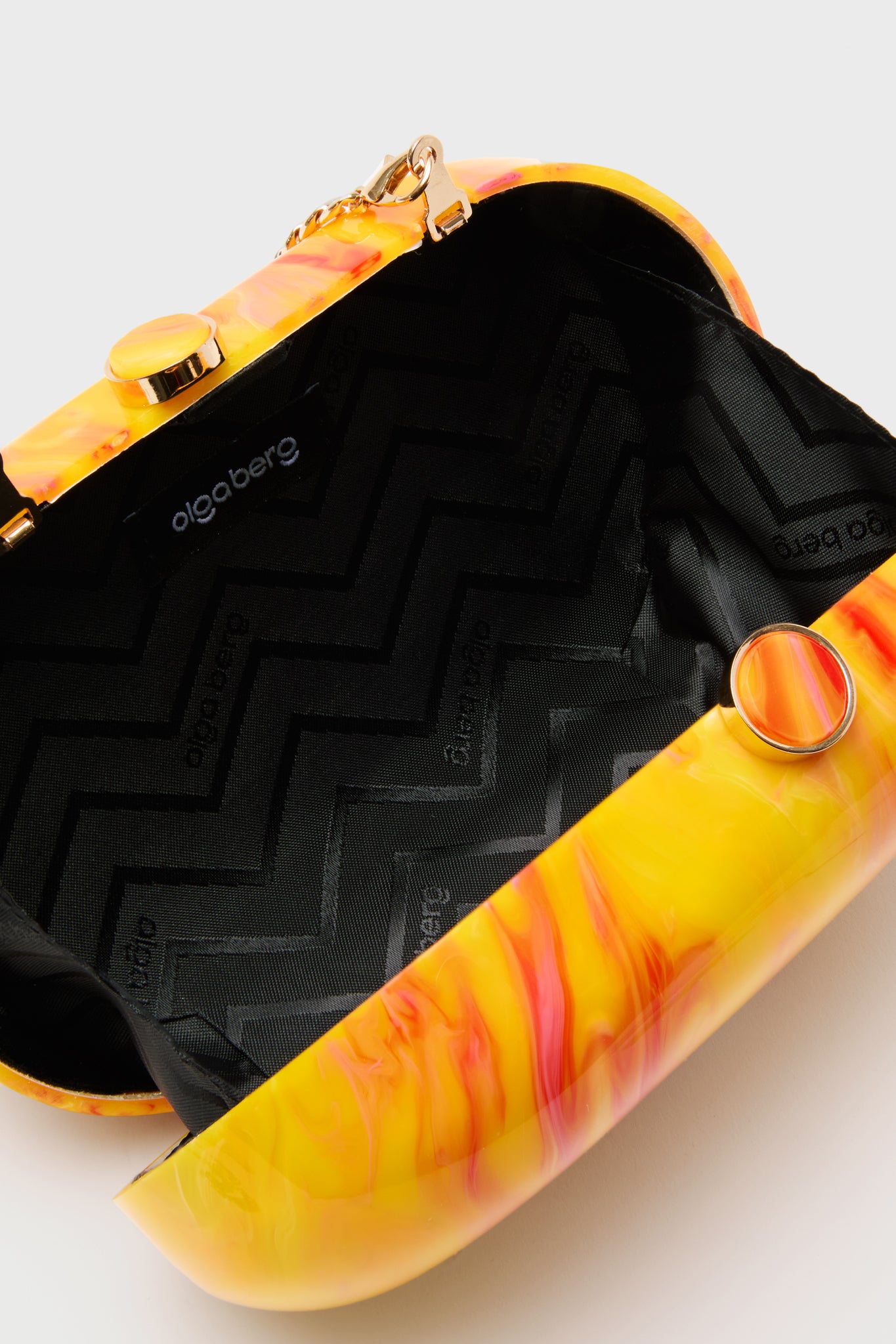 Yellow Maeve Marble Clutch-Get Girly