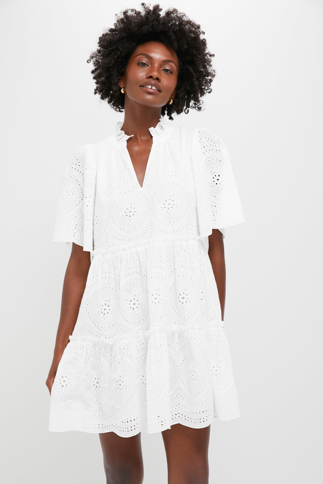 White Eyelet Crawford Dress-Get Girly