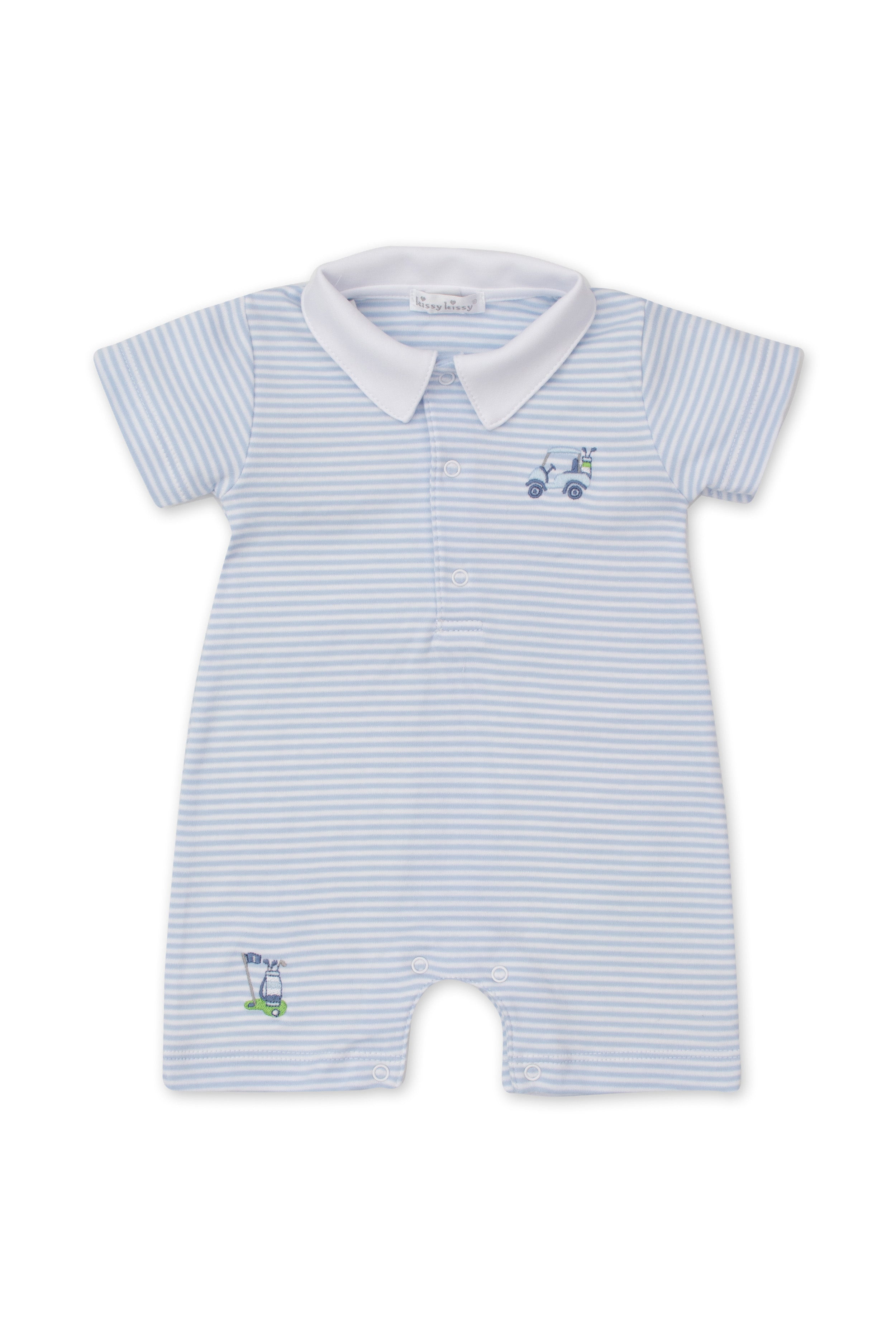 Blue Hole in One Short Playsuit-Get Girly