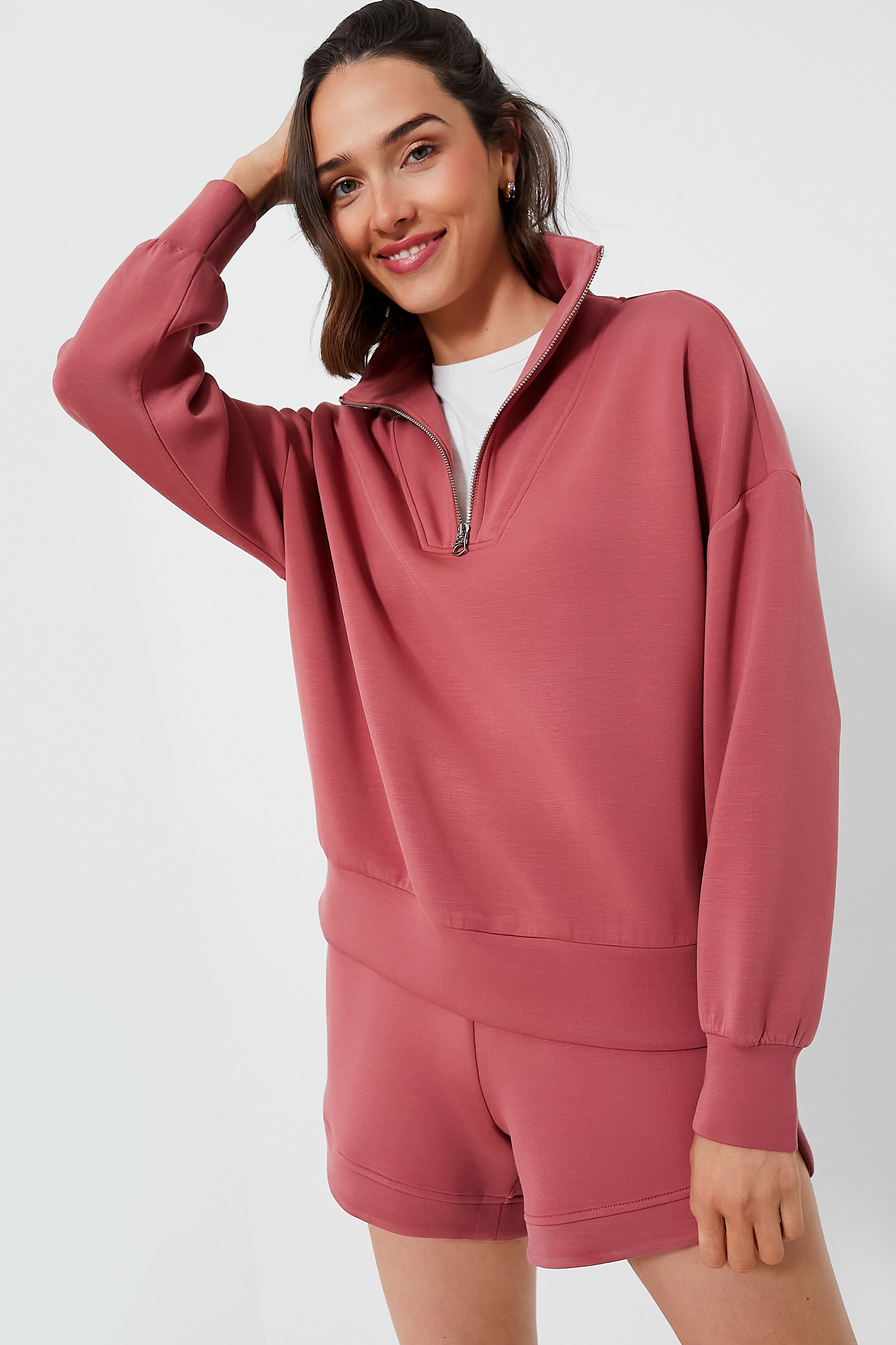 Withered Rose Hawley Half Zip-Get Girly