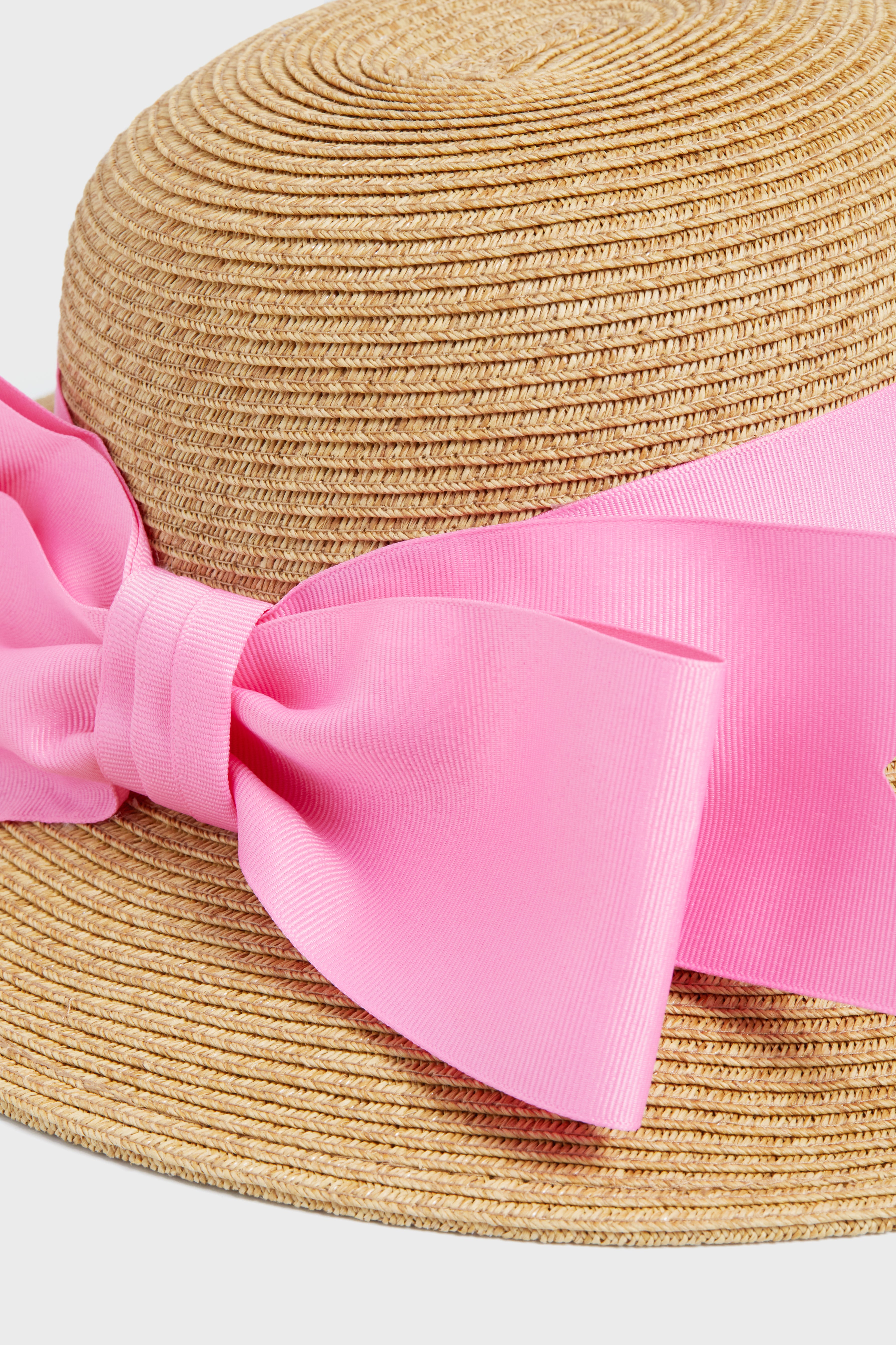 Exclusive Pink Packable Wide Bow Sunhat-Get Girly
