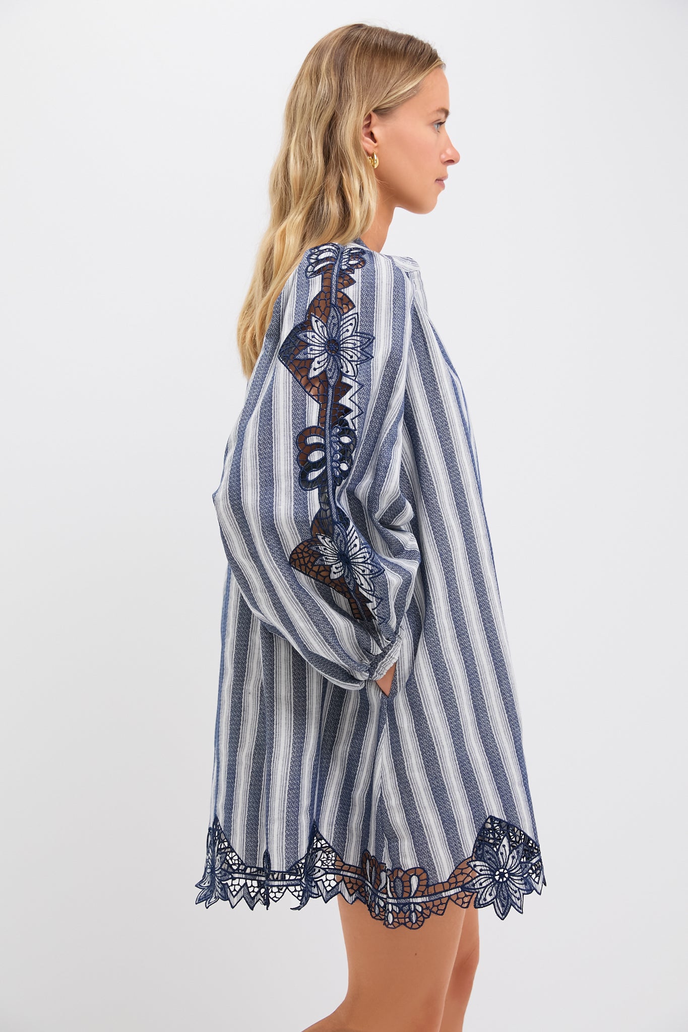 The Navy Stripe Samara Dress-Get Girly