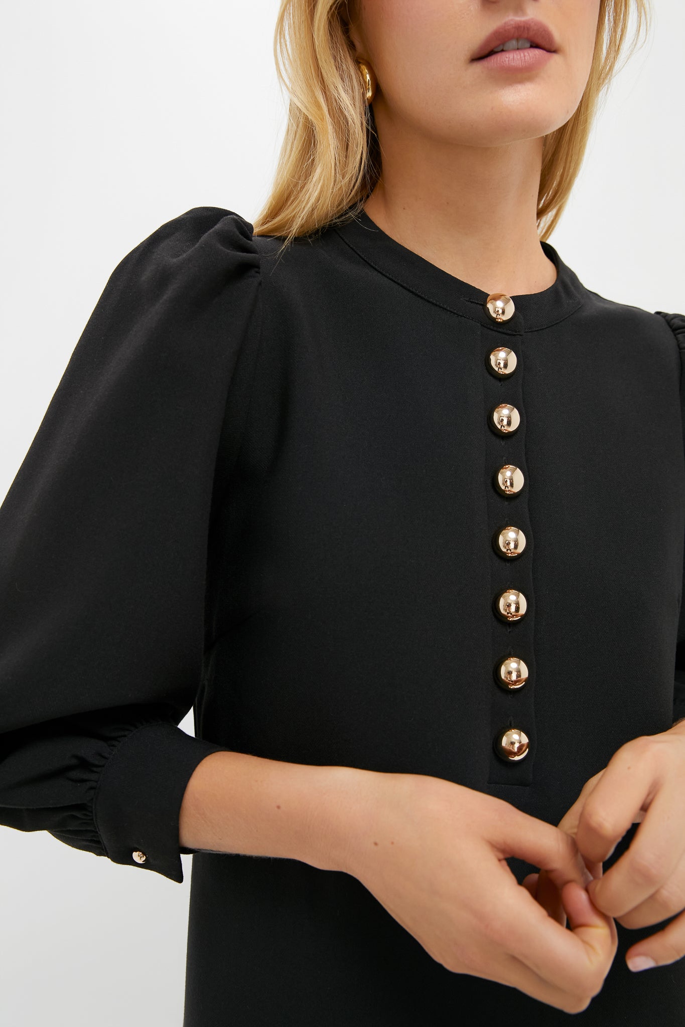 Black Crepe Samantha Dress-Get Girly