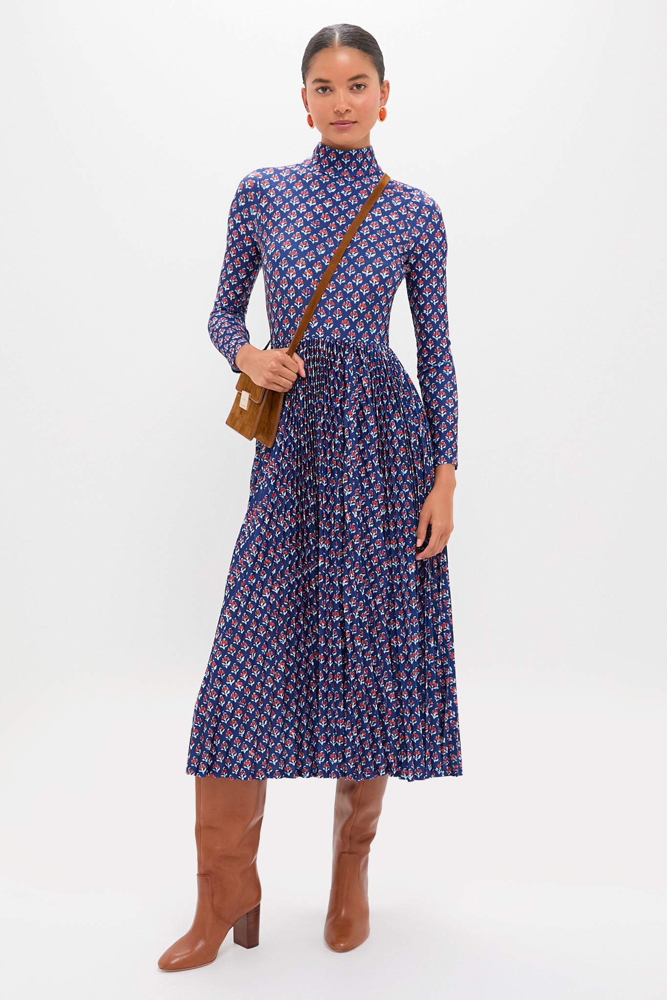 Autumn Fleur Navy Sabine Dress-Get Girly