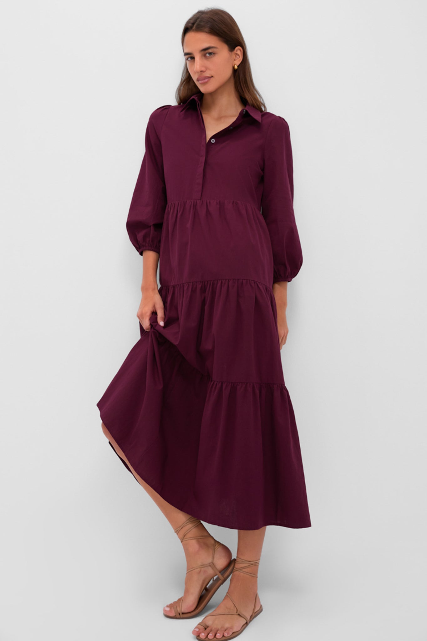 Winetasting Cotton Mabel Maxi Dress-Get Girly