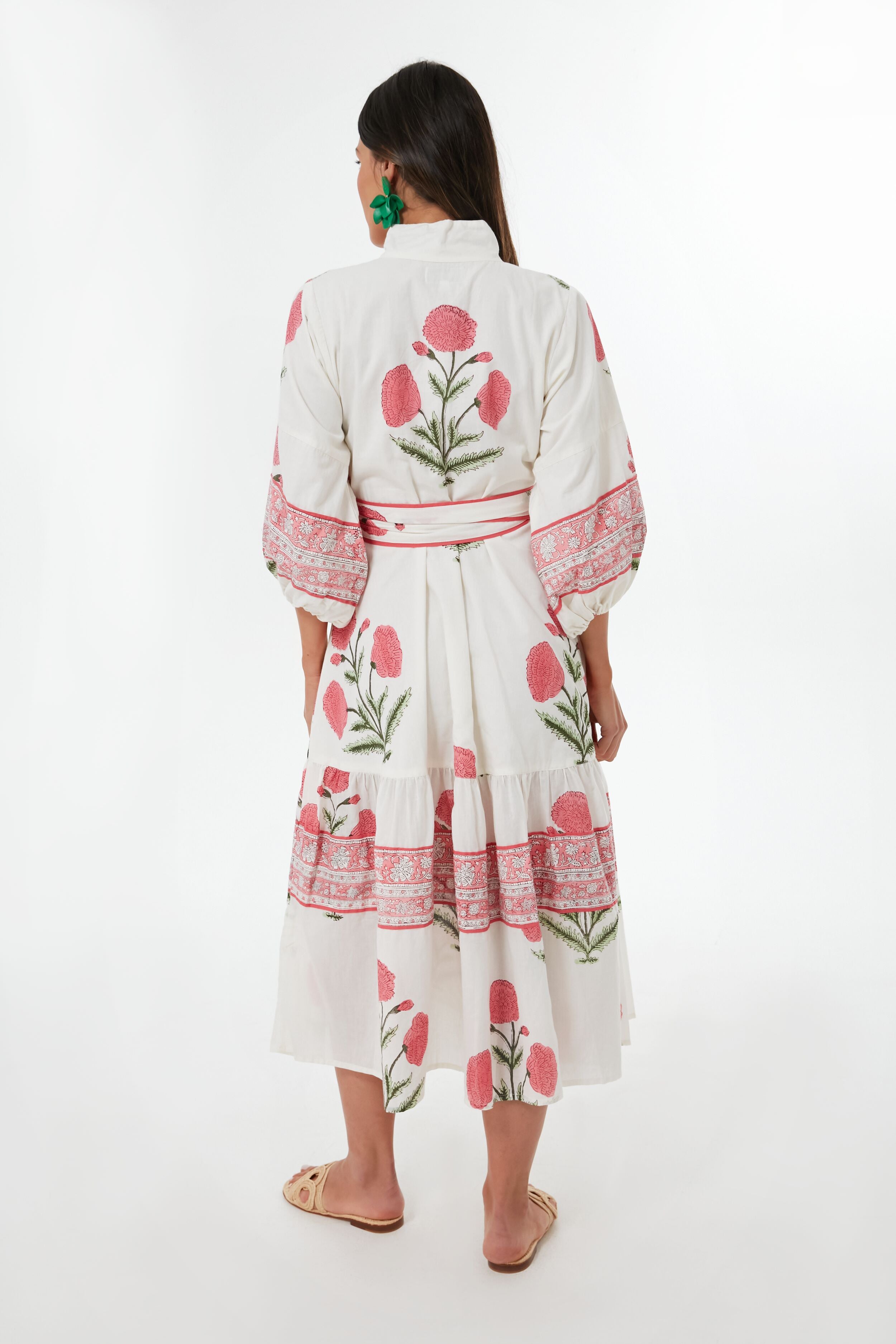 Exclusive Rosy Marigold Flounce Dress-Get Girly