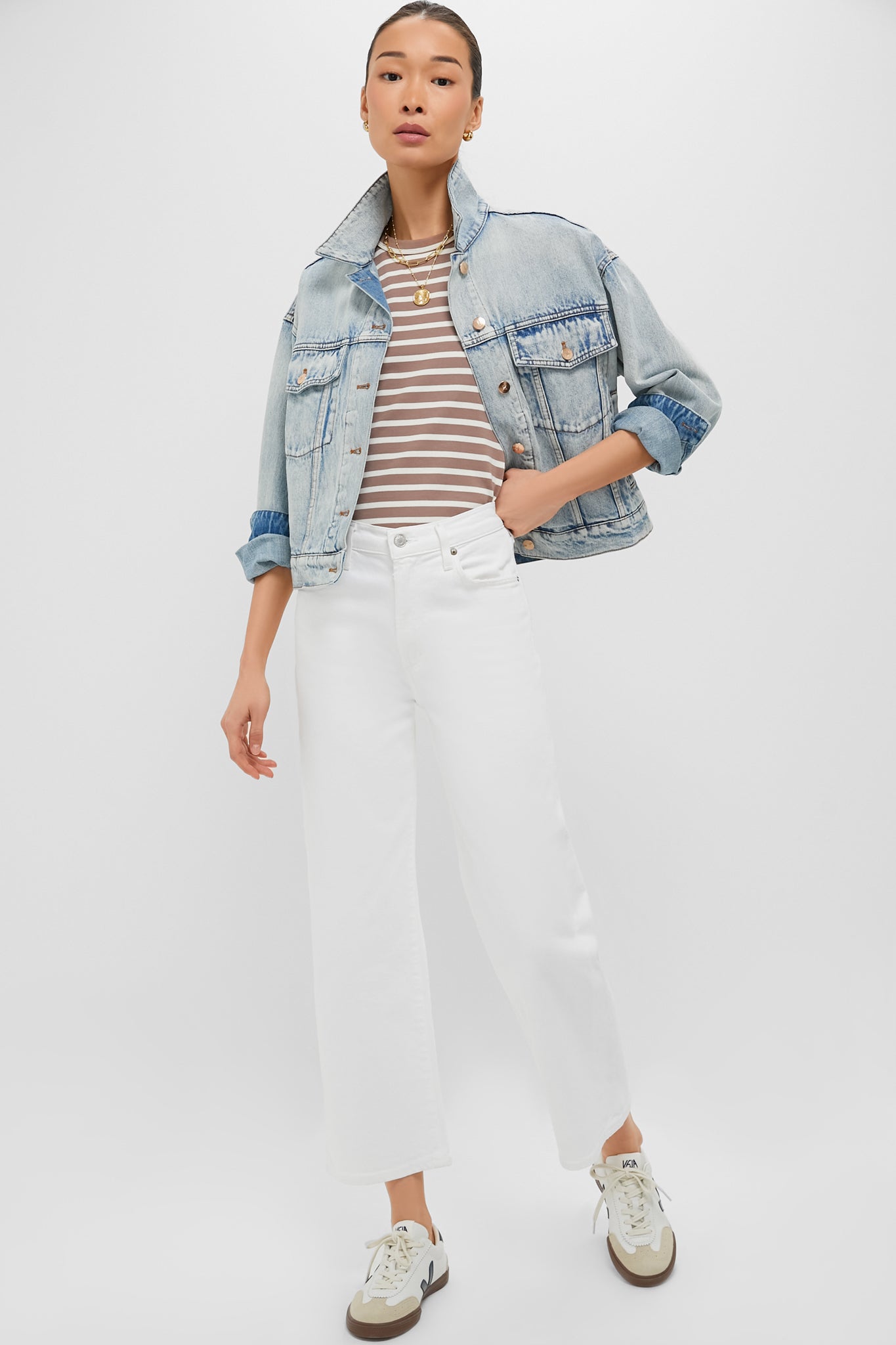 Acid Wash Denim Archie Jacket-Get Girly