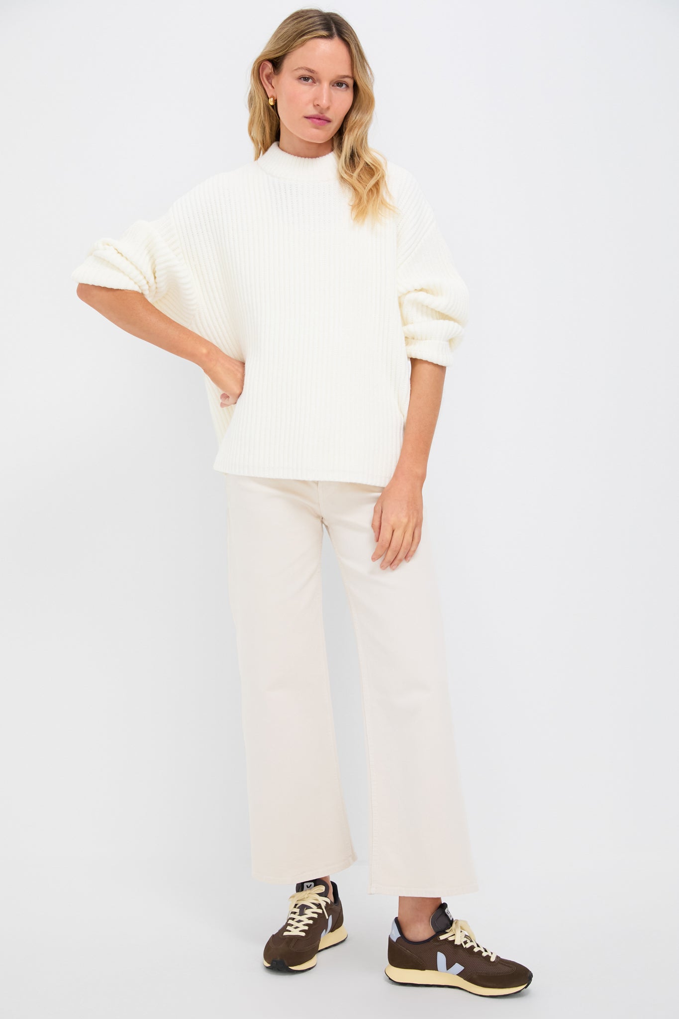 Winter White Crewneck Jack Sweater-Get Girly