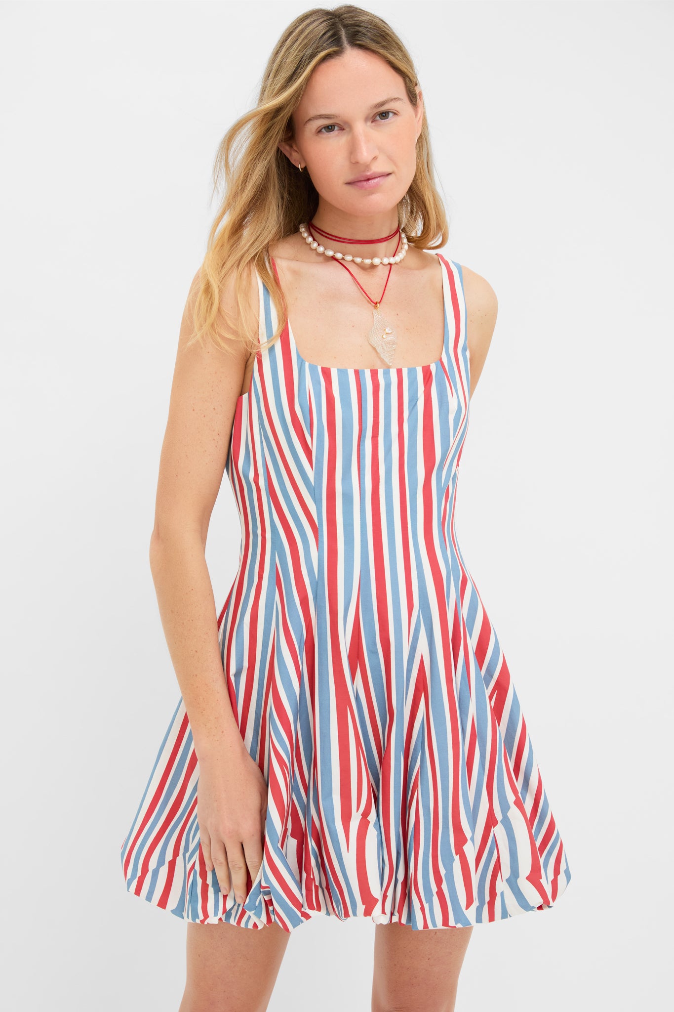 Americana Stripe Sadie Dress-Get Girly