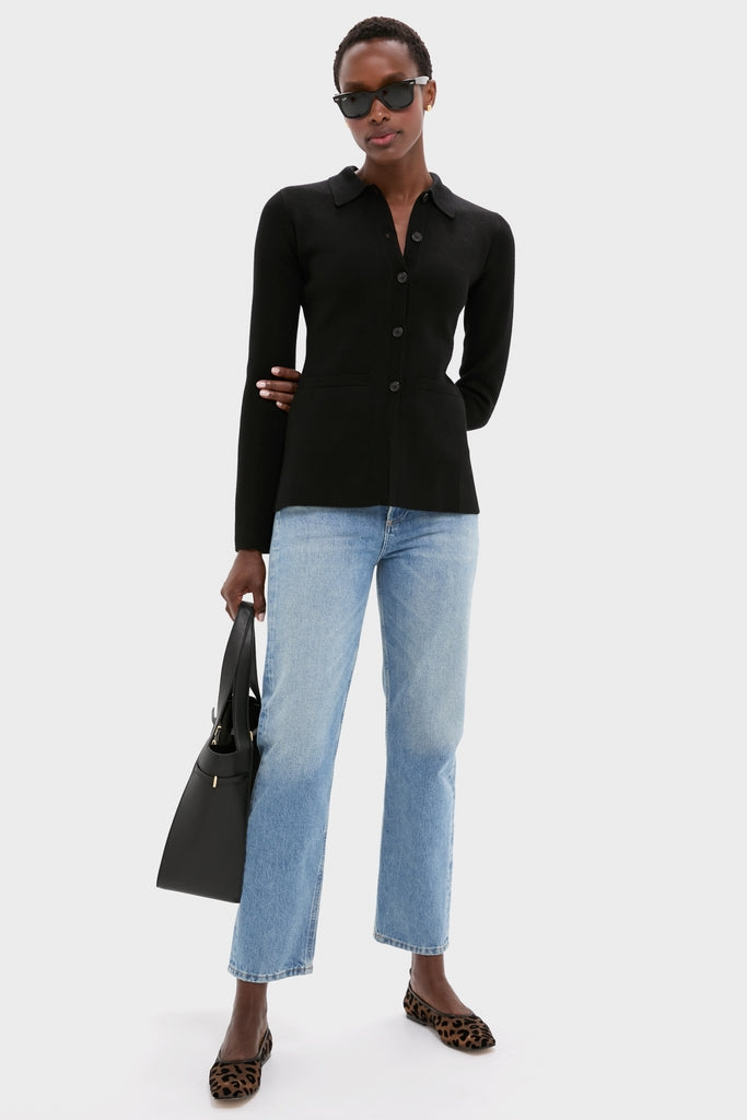 Black Betti Knit Cardi-Get Girly