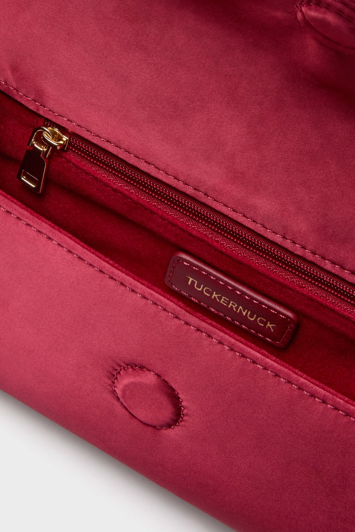 Cranberry Satin Gabrielle Clutch-Get Girly