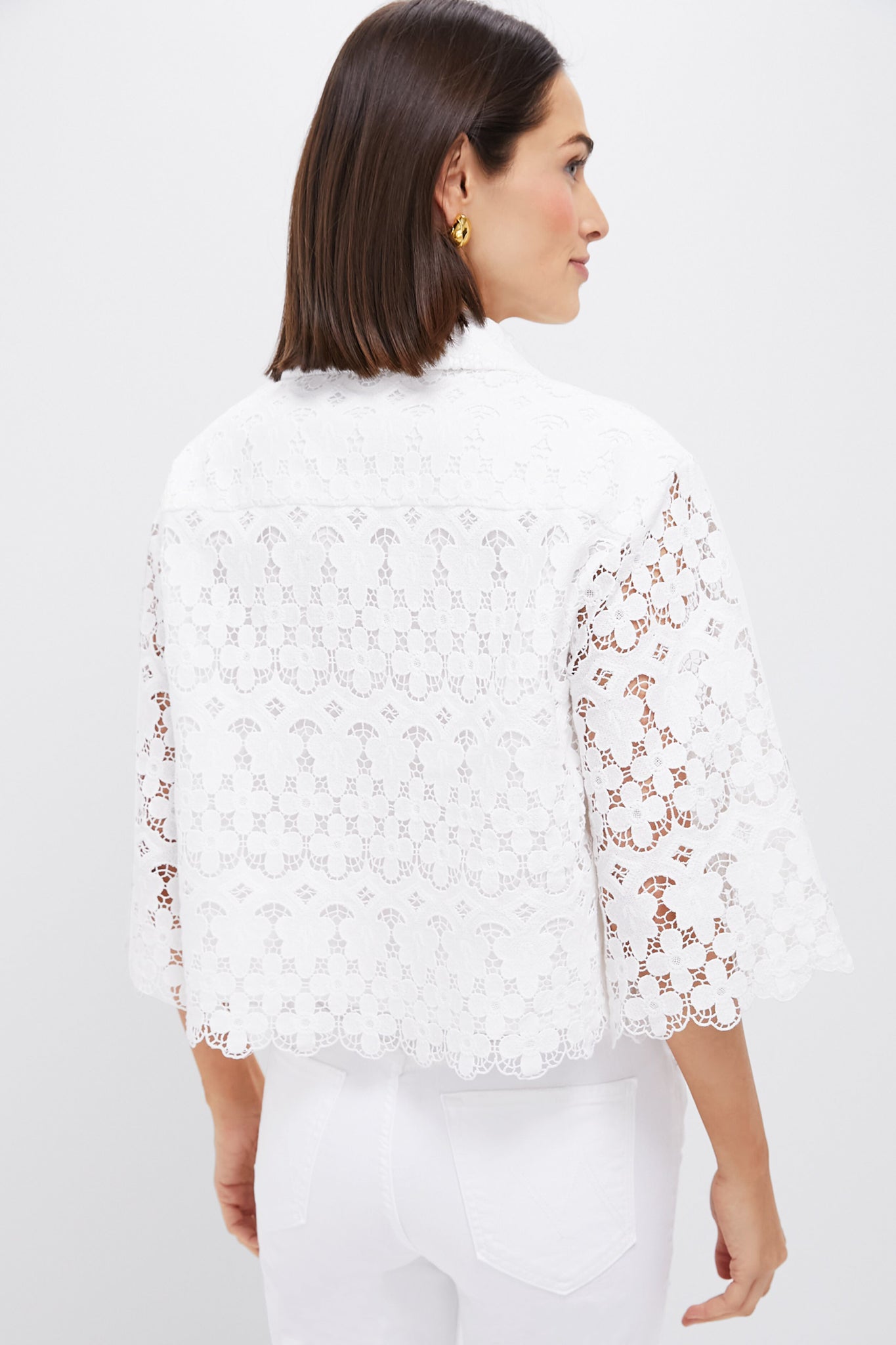 White Lace Francesca Blouse-Get Girly
