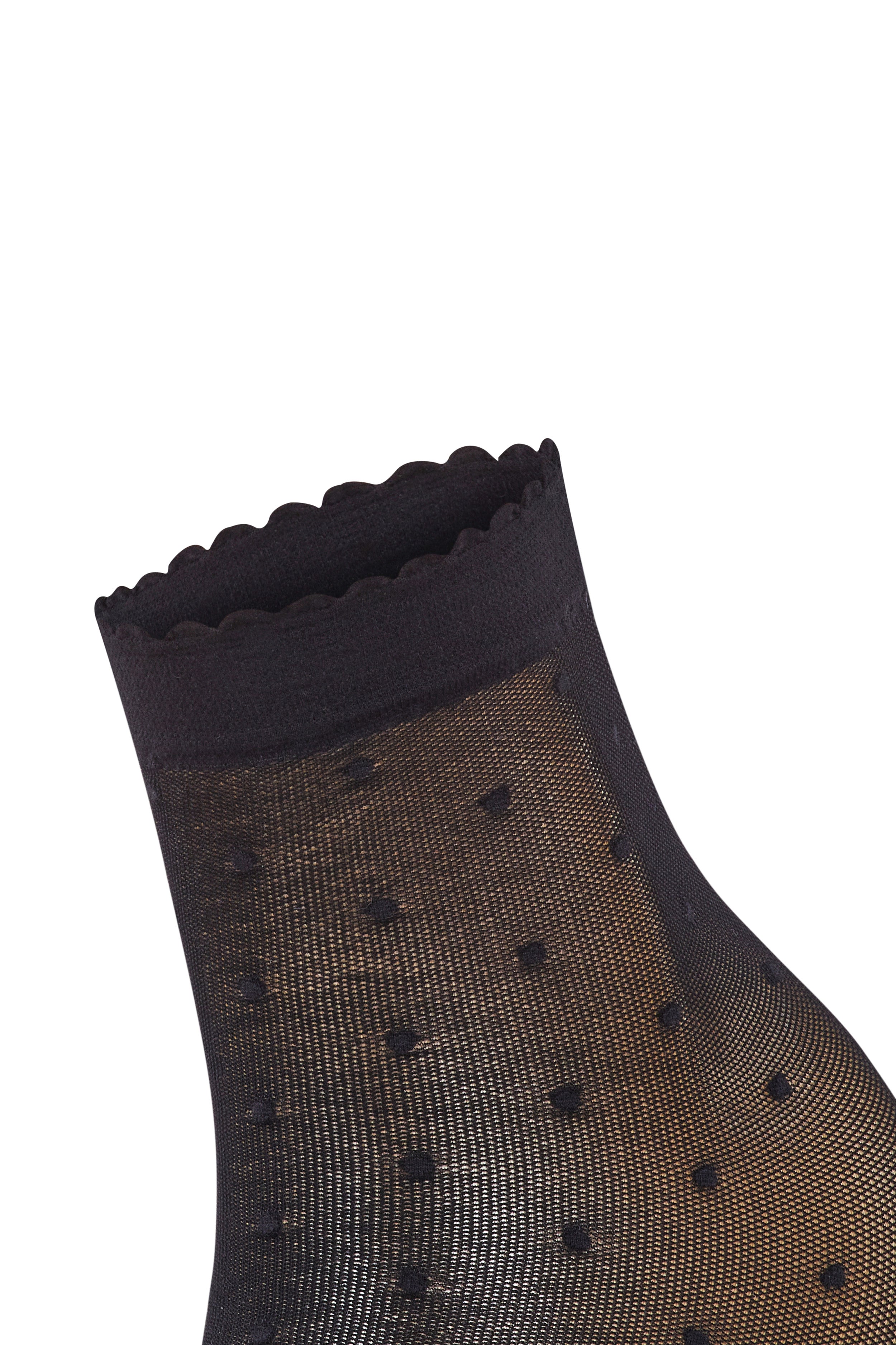 Black Sheer Polka Dot Socks-Get Girly