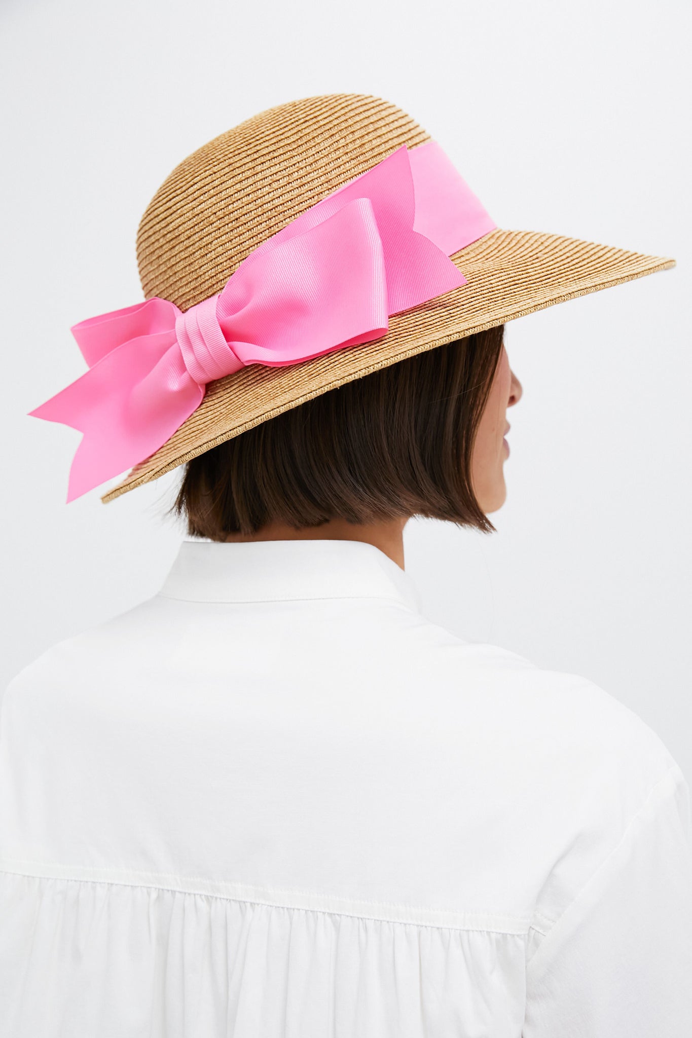Exclusive Pink Packable Wide Bow Sunhat-Get Girly