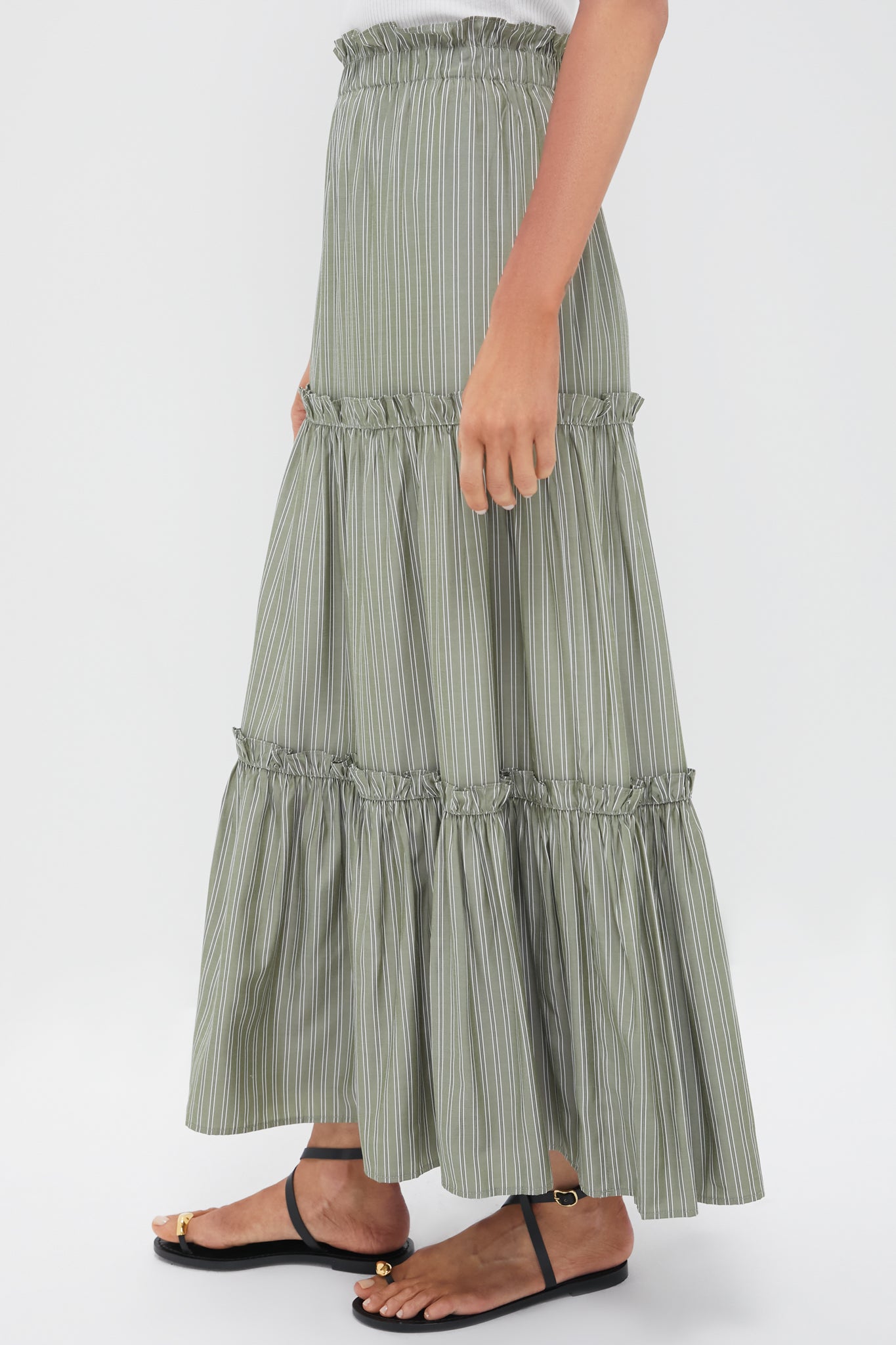 Green Stripe Prado Skirt-Get Girly