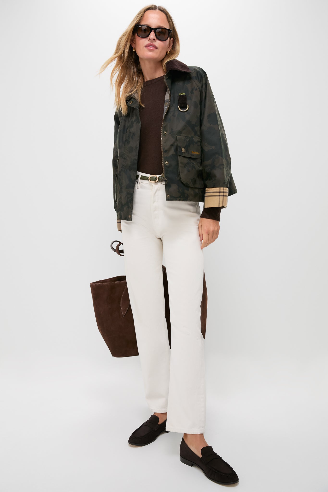 Archive Olive Barbour x Get Girly Beverly Wax Jacket-Get Girly