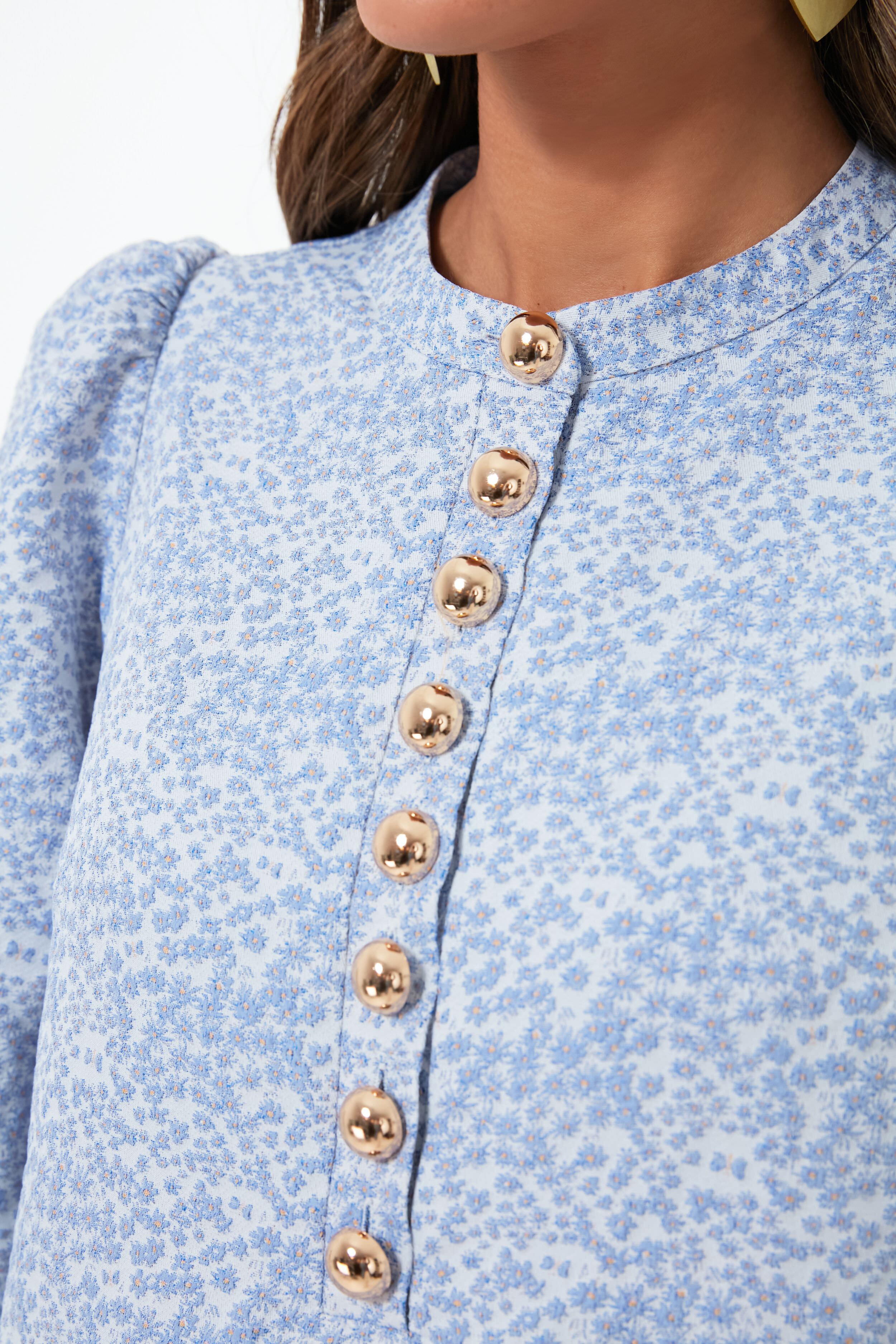 Blue Jacquard Samantha Mini Dress-Get Girly