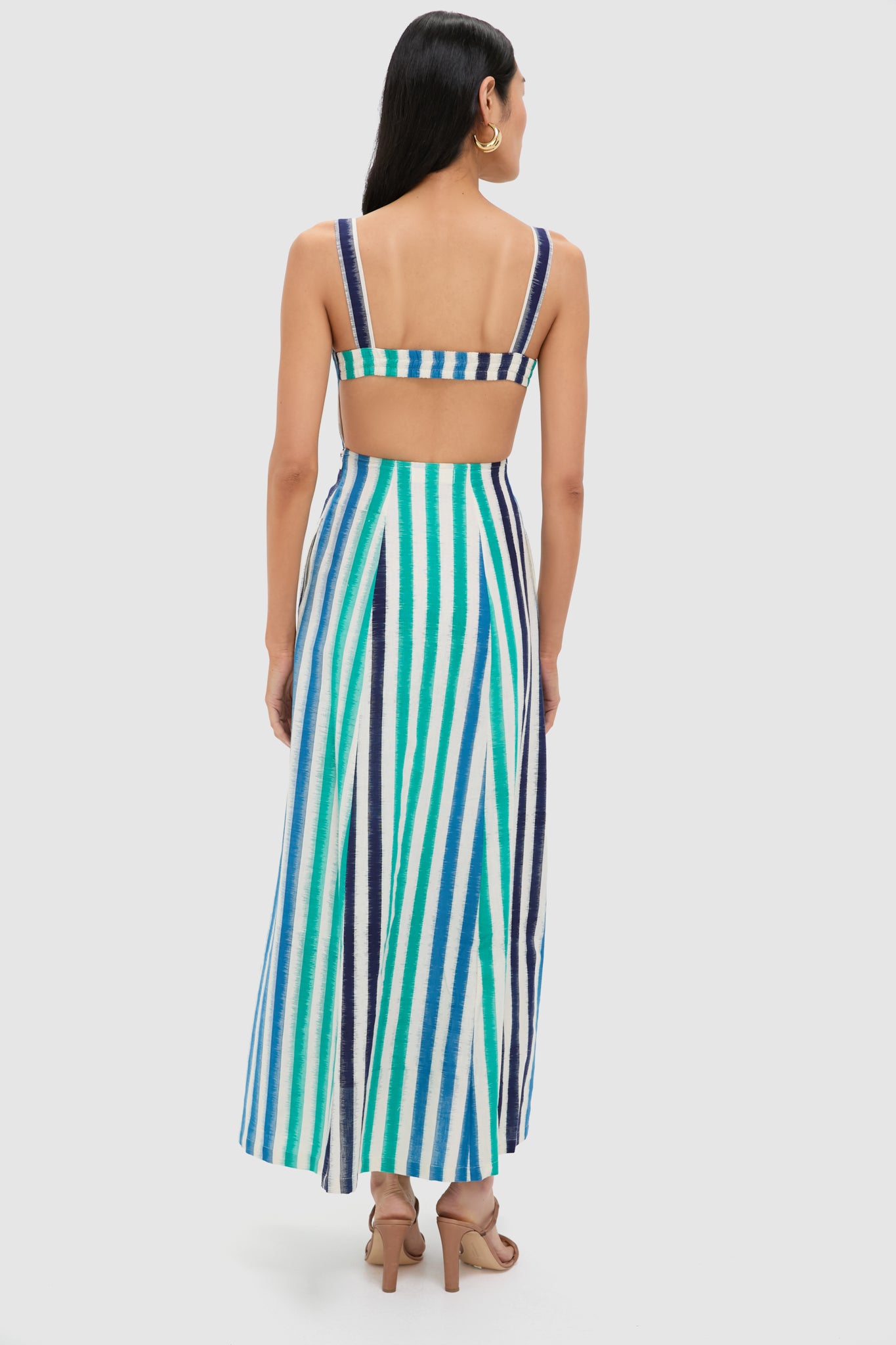 Ocean Ikat Stripes Azzurra Dress-Get Girly