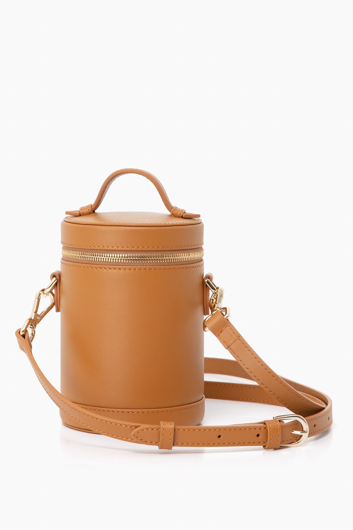 Atlas Tan Leather Crossbody Capsule Bag-Get Girly