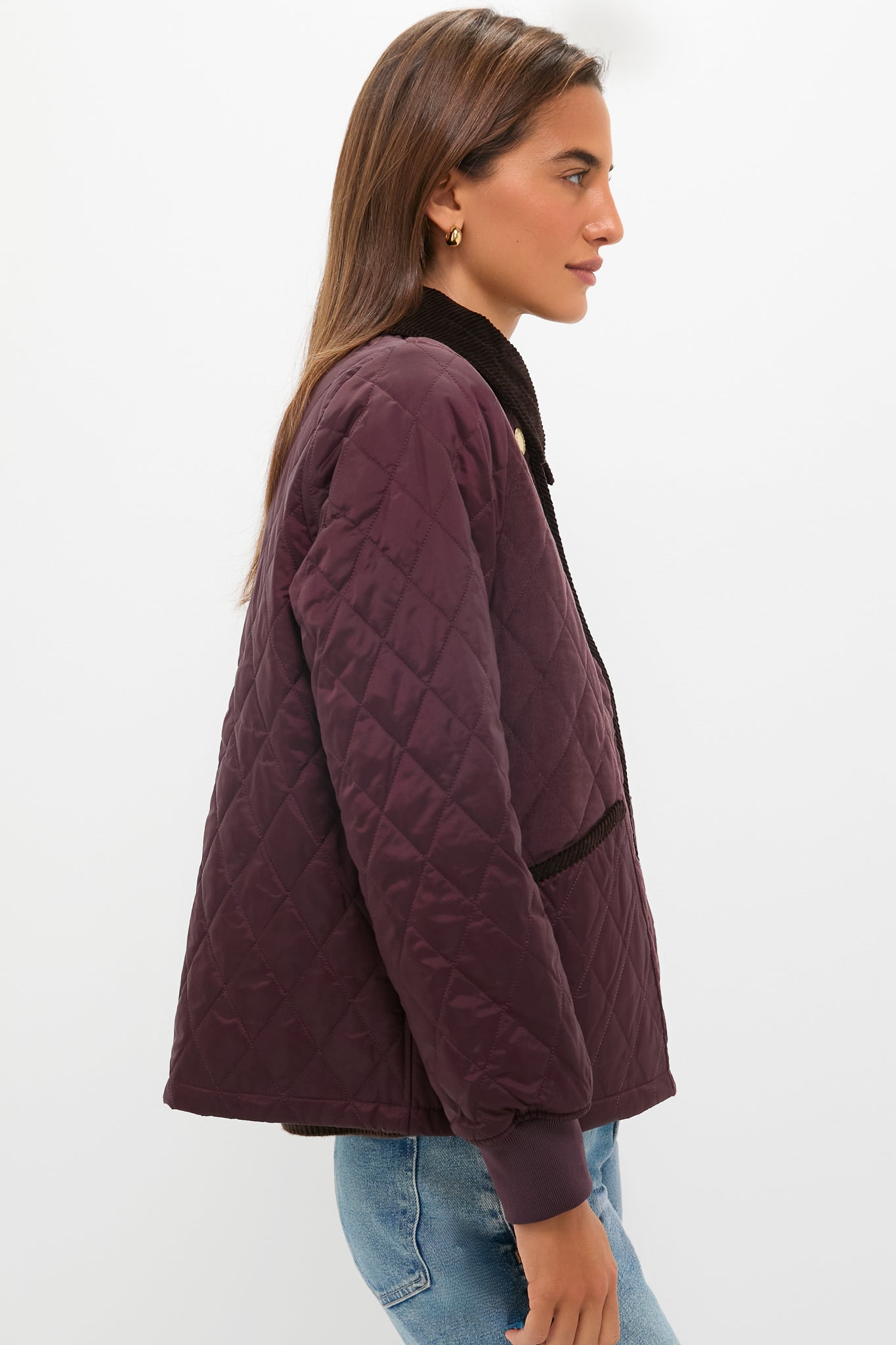 Black Cherry Marla Quilted Jacket-Get Girly