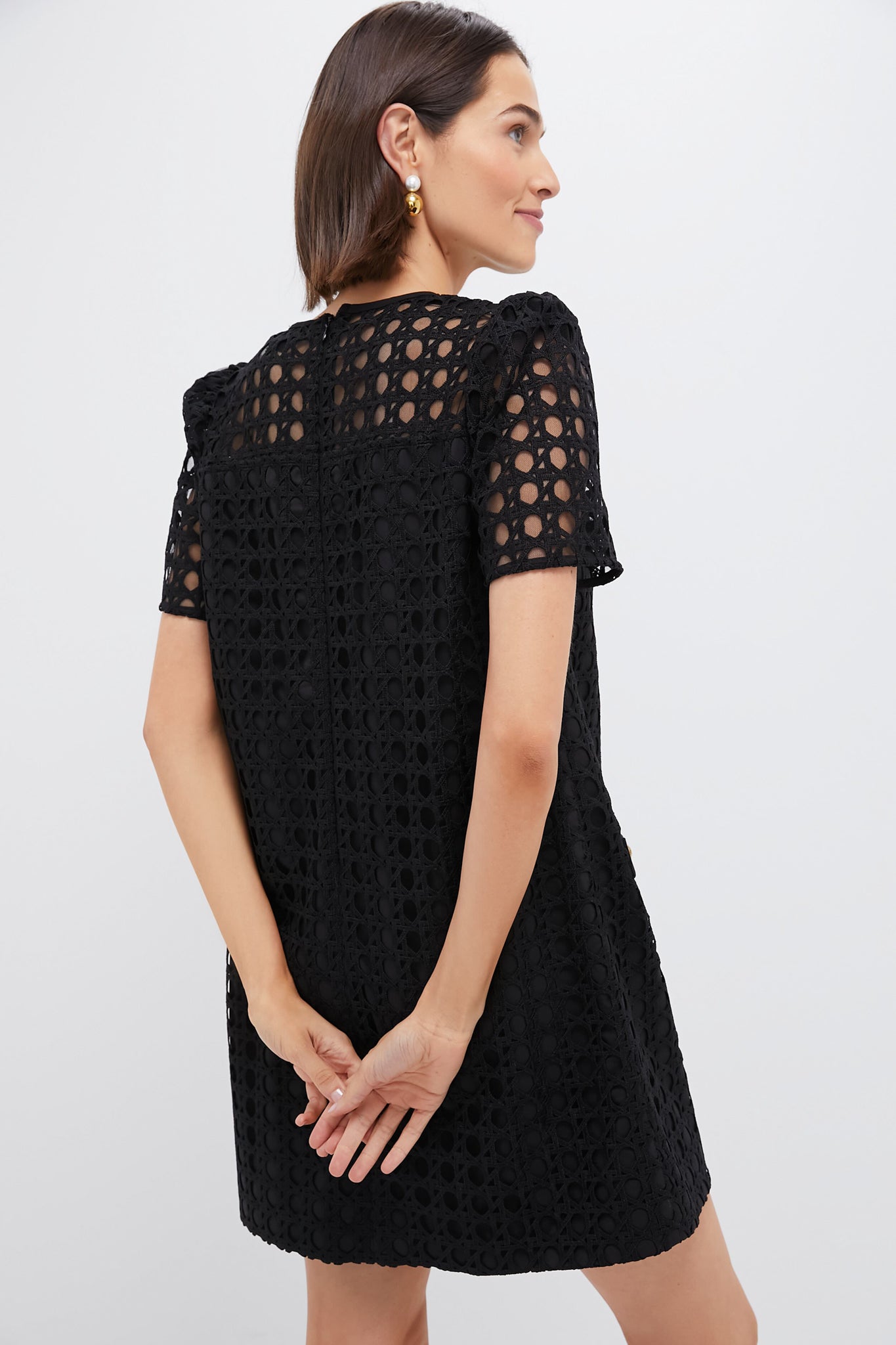 Black Cane Lace Janelle Dress-Get Girly