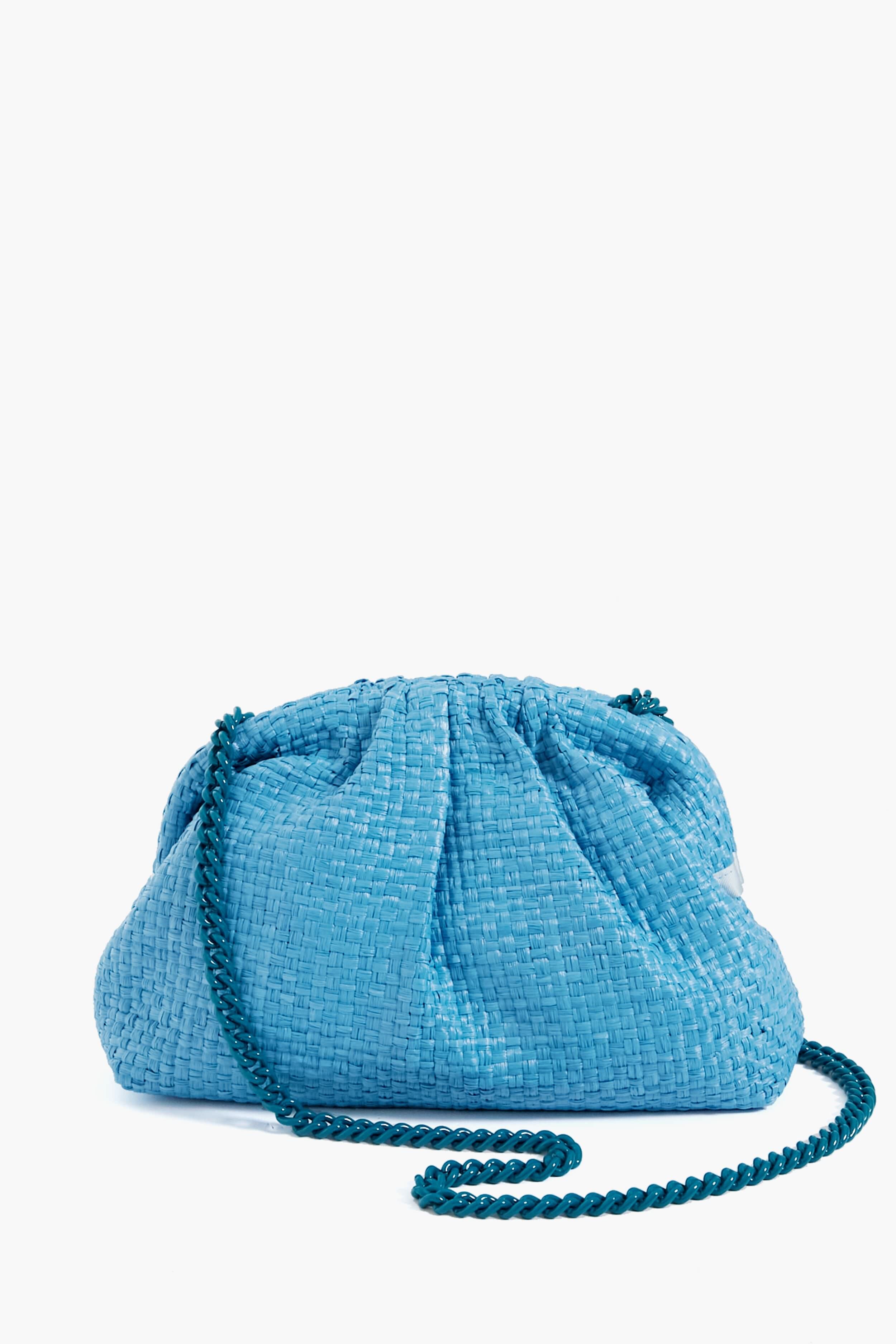 Azzurro Straw Game Clutch-Get Girly