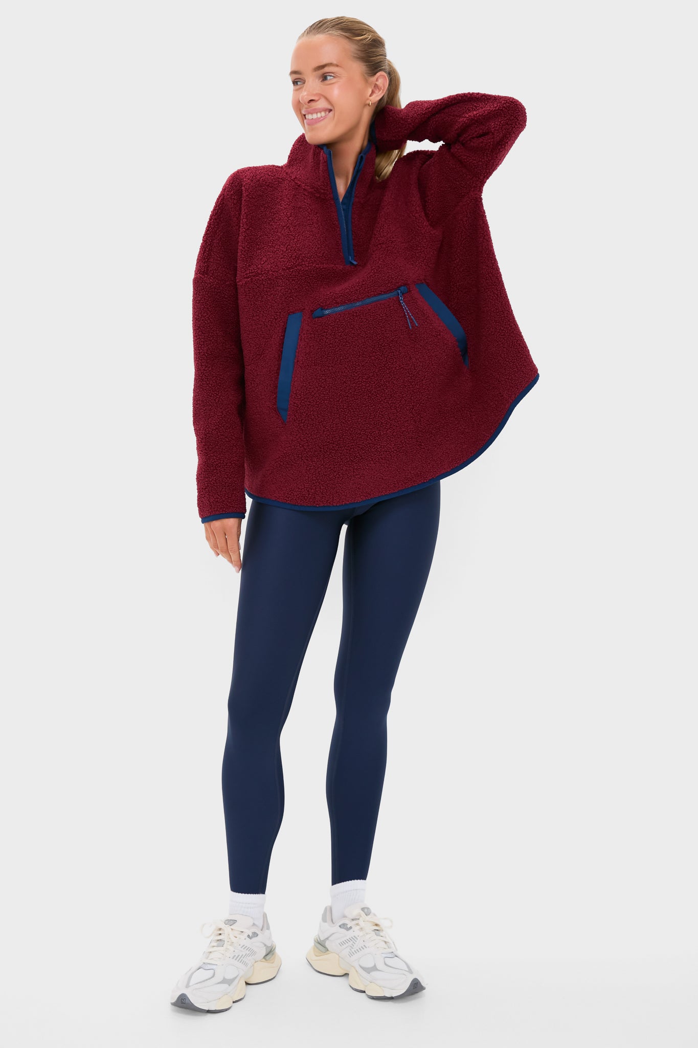 Cabernet Fleece Cady Quarter Zip-Get Girly