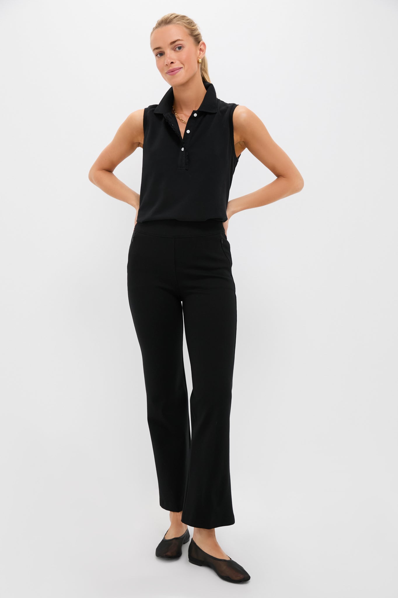 Black 28 Inch Compression September Pant-Get Girly