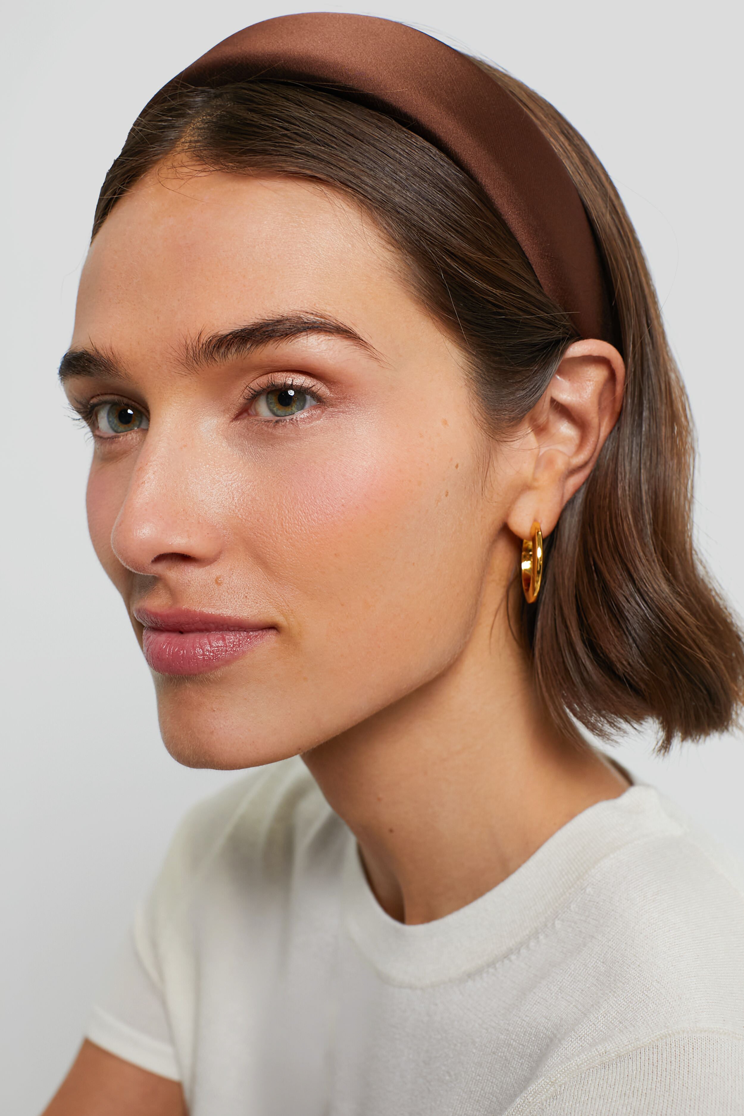 Chocolate Brown Padded Headband-Get Girly